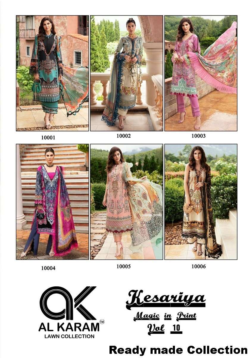 AL KARAM KESARIYA MAGIC IN PRINT VOL 10 READY MADE COLLECTION