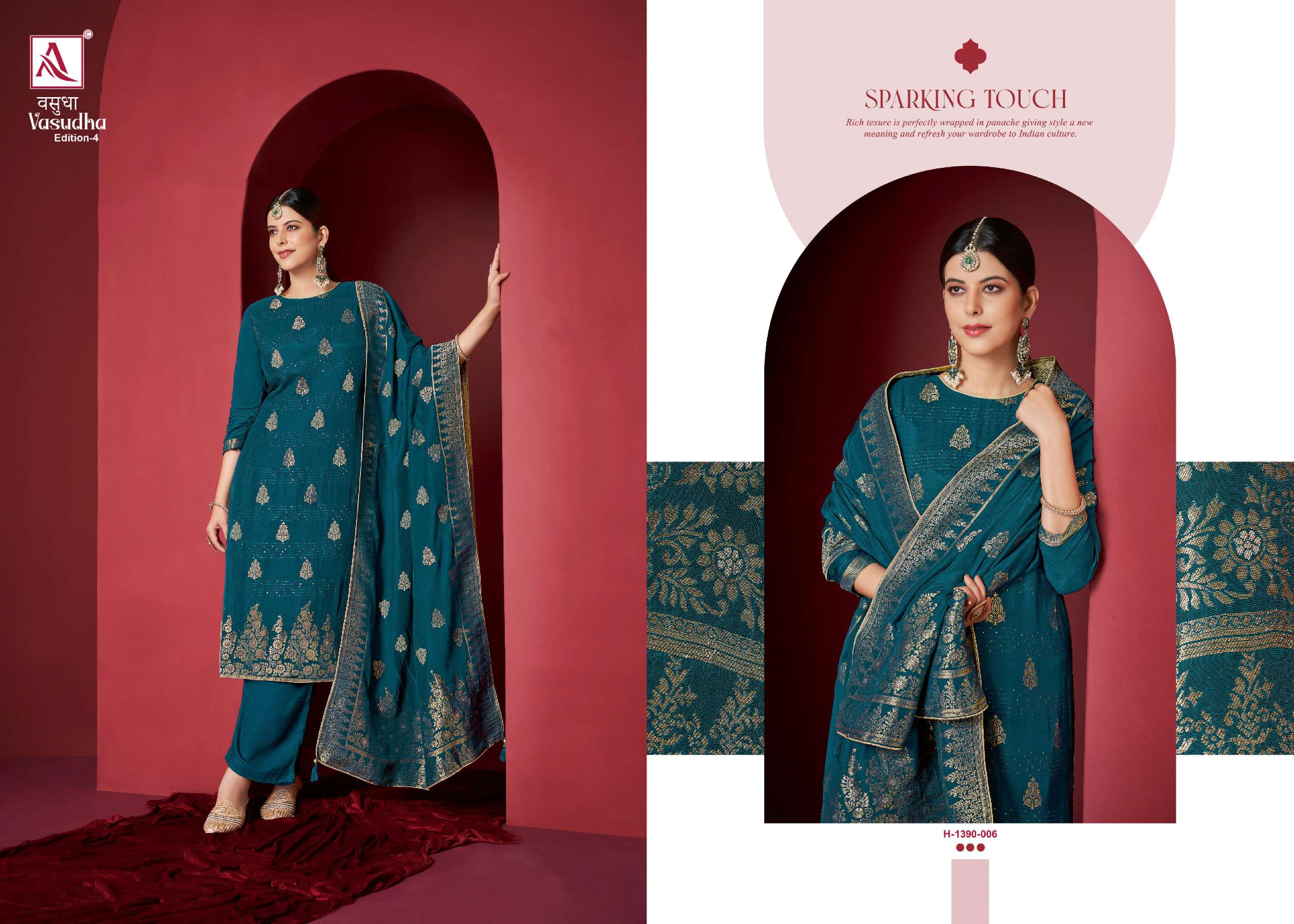 ALOK SUITS  VASUDHA EDITION 4 