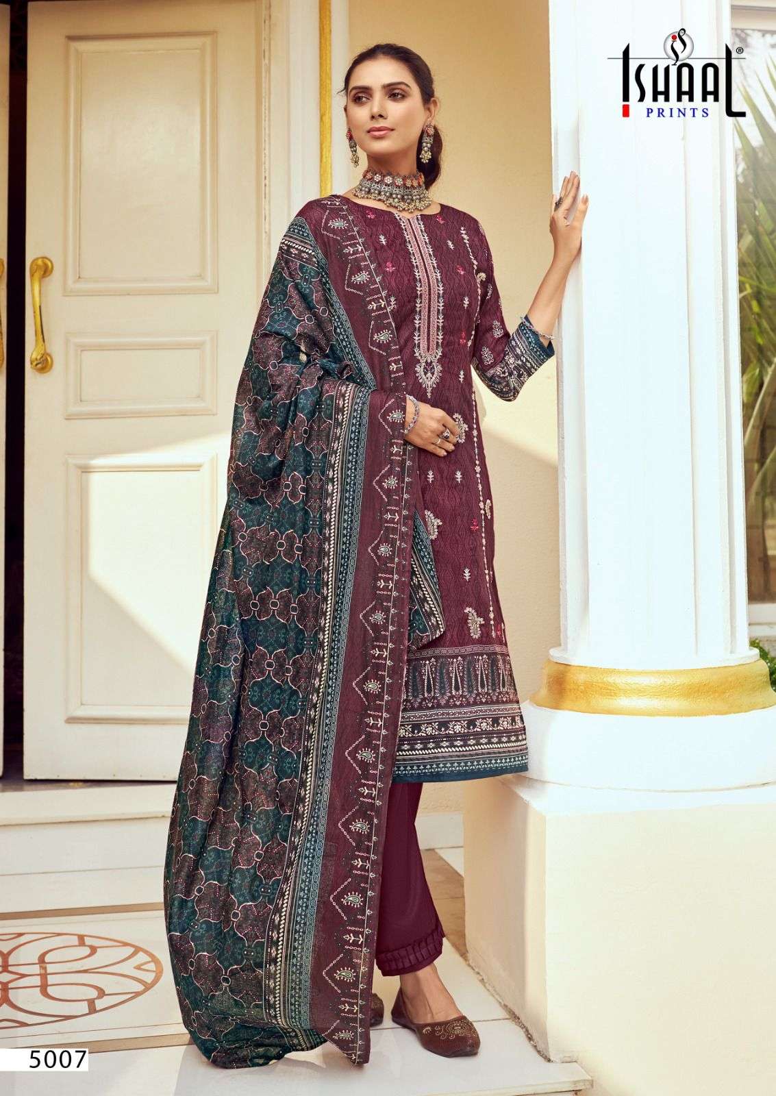 ISHAAL PRINTS EMBROIDERED VOL 5