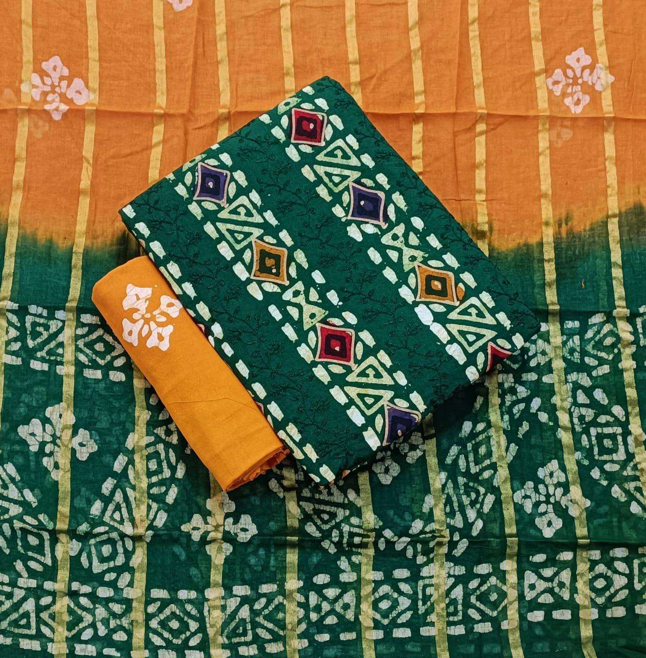 JJ CREATION MULTI GOLD WAX BATIK WORK SUITS EDITION VOL 5