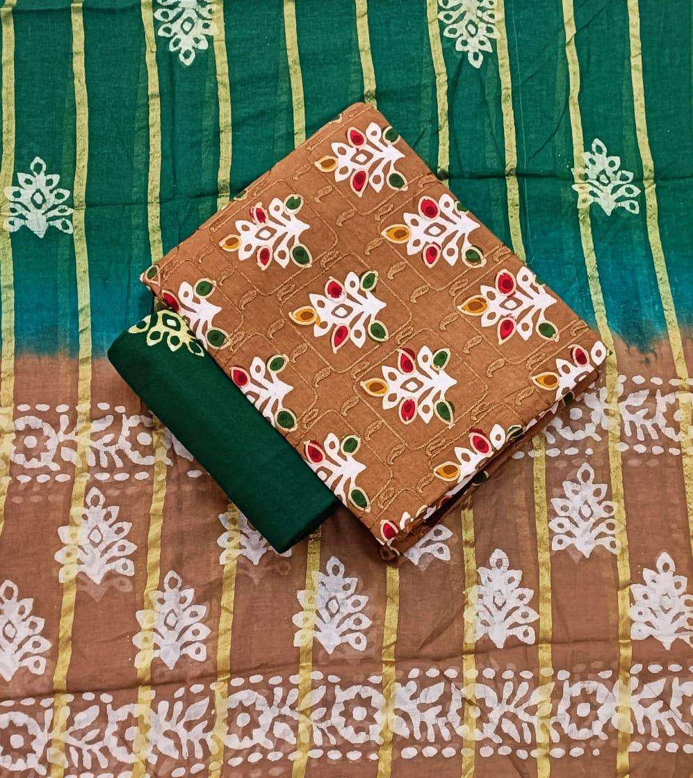 JJ CREATION MULTI GOLD WAX BATIK WORK SUITS EDITION VOL 5