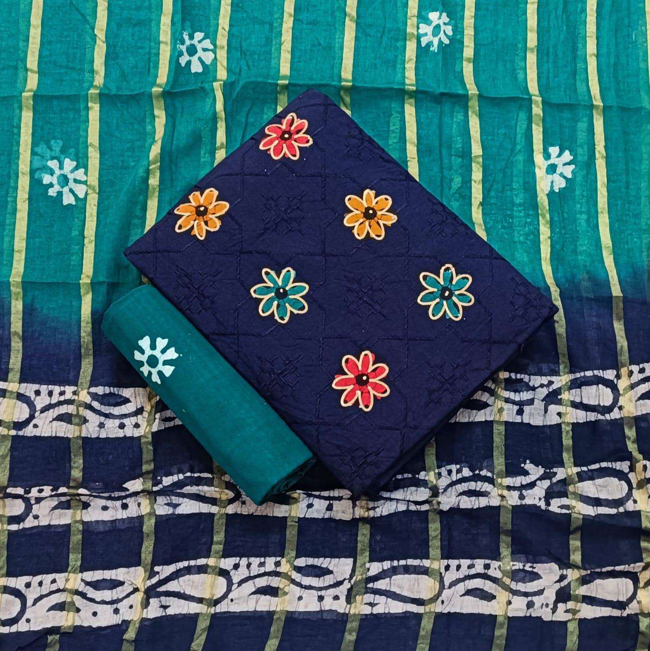 JJ CREATION MULTI GOLD WAX BATIK WORK SUITS EDITION VOL 5