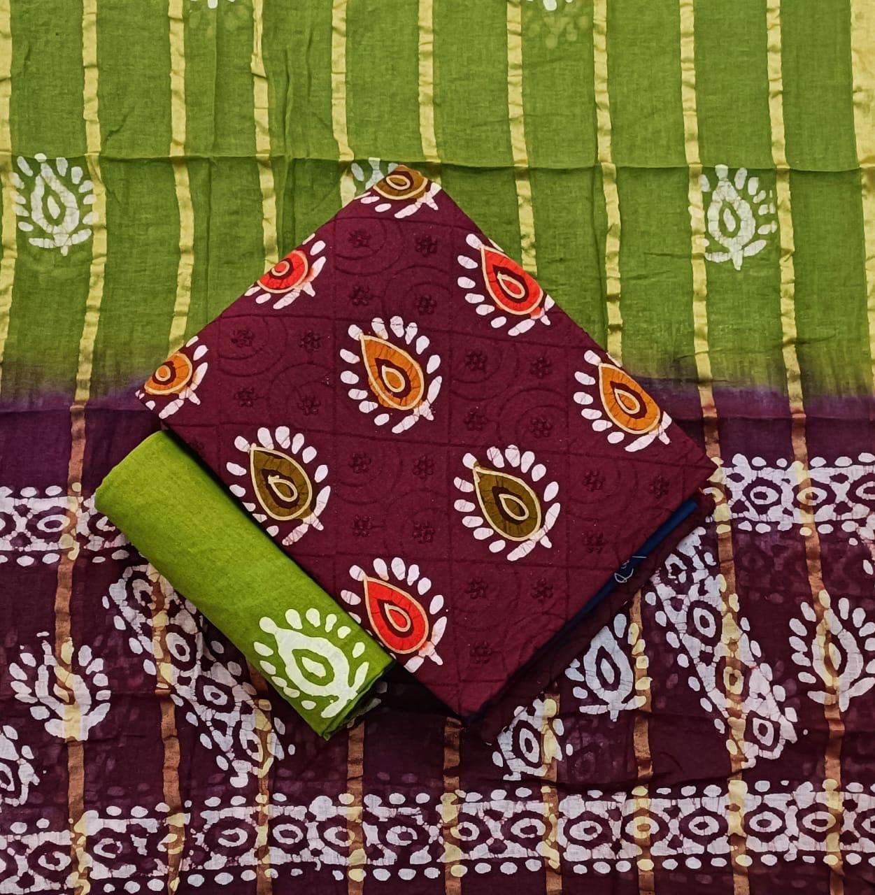 JJ CREATION MULTI GOLD WAX BATIK WORK SUITS EDITION VOL 5