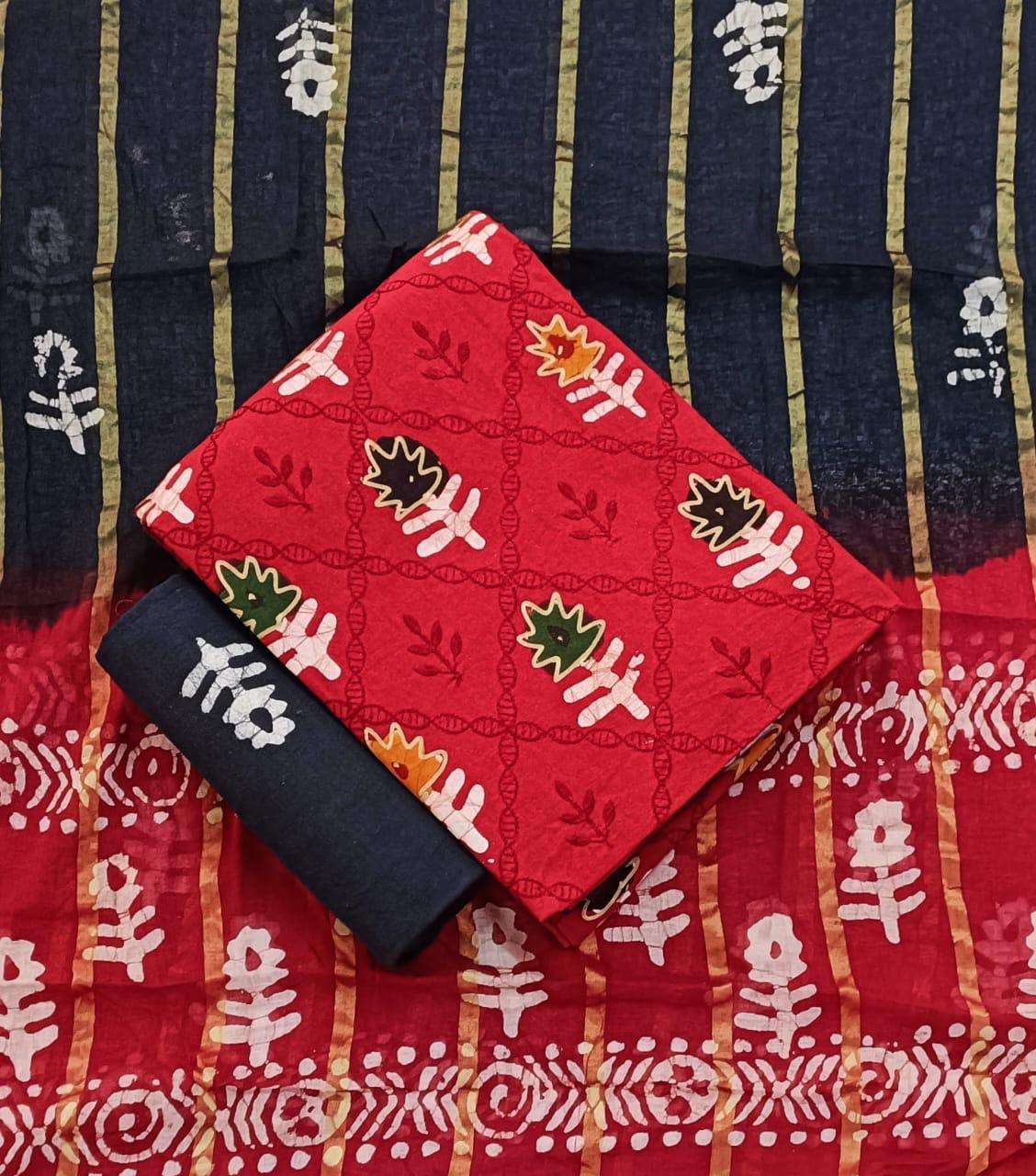 JJ CREATION MULTI GOLD WAX BATIK WORK SUITS EDITION VOL 5