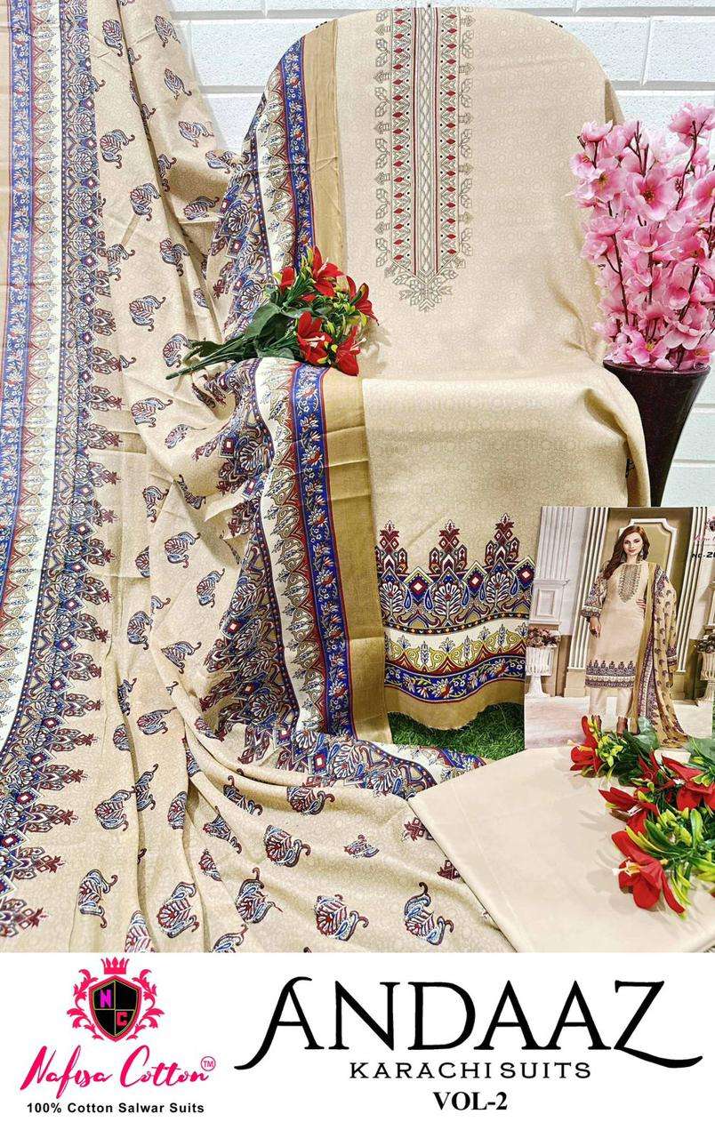 NAFISA COTTON ANDAAZ KARACHI SUITS VOL 2 