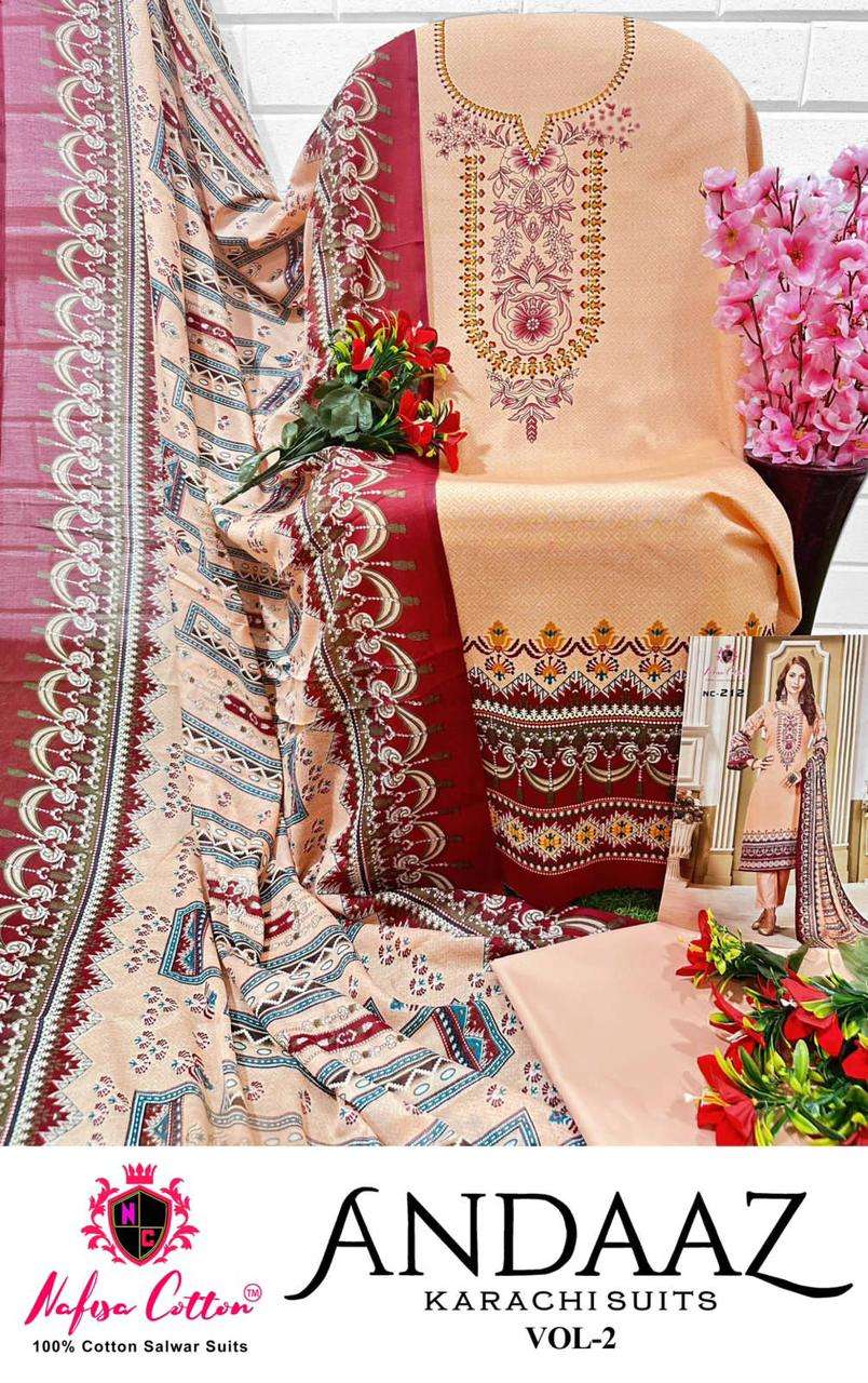 NAFISA COTTON ANDAAZ KARACHI SUITS VOL 2 