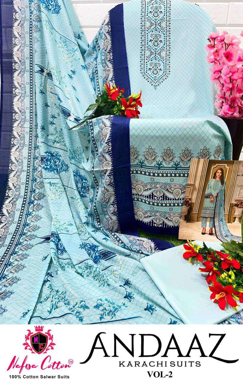 NAFISA COTTON ANDAAZ KARACHI SUITS VOL 2 