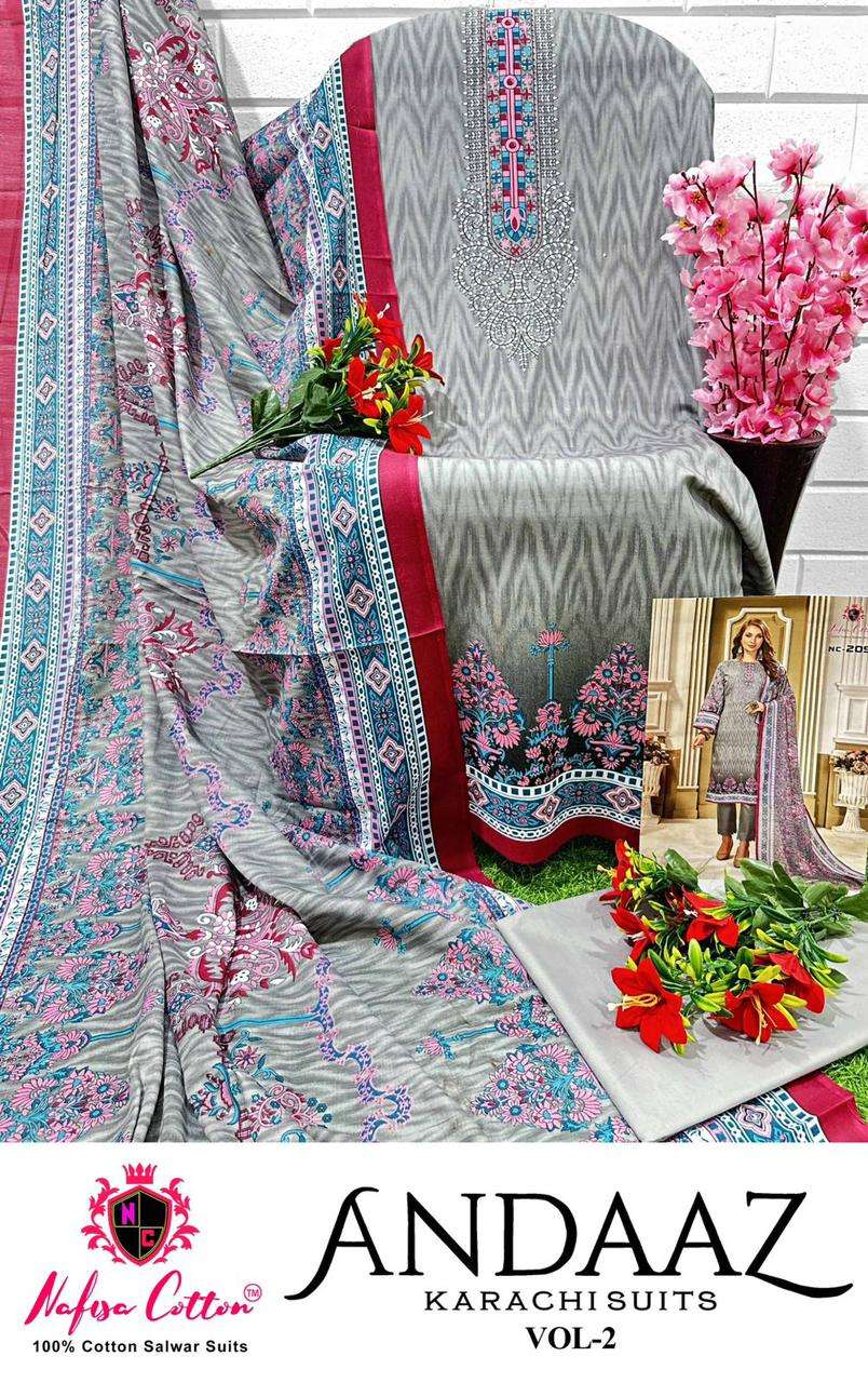 NAFISA COTTON ANDAAZ KARACHI SUITS VOL 2 