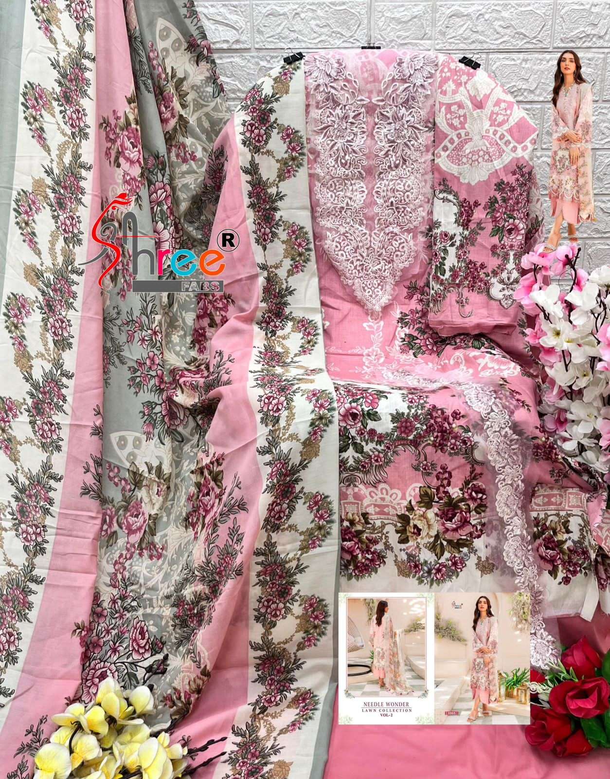 SHREE FABS NEEDLE WONDER LAWN COLLECTION VOL 2
