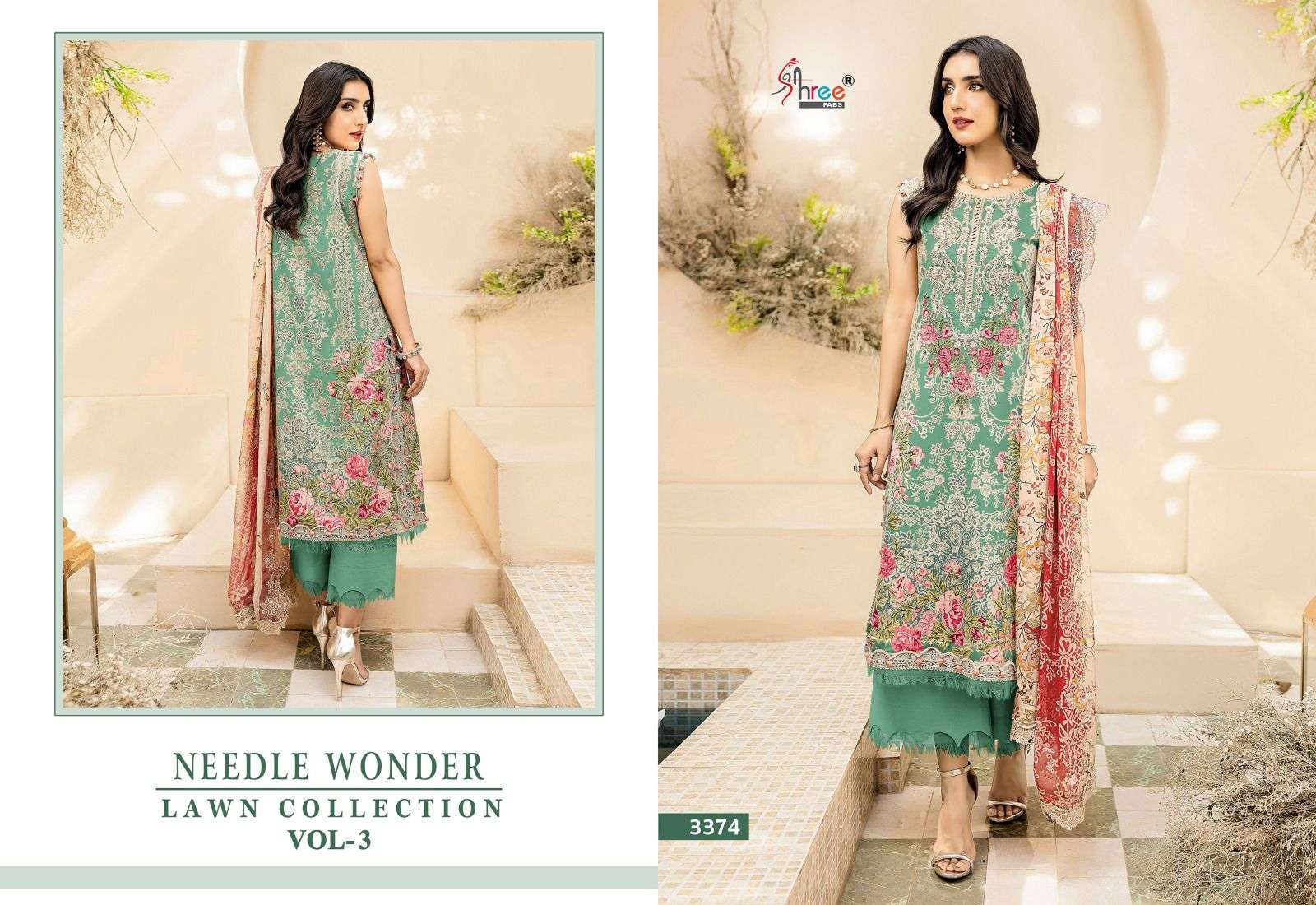 SHREE FABS NEEDLE WONDER  LAWN COLLECTION VOL 3