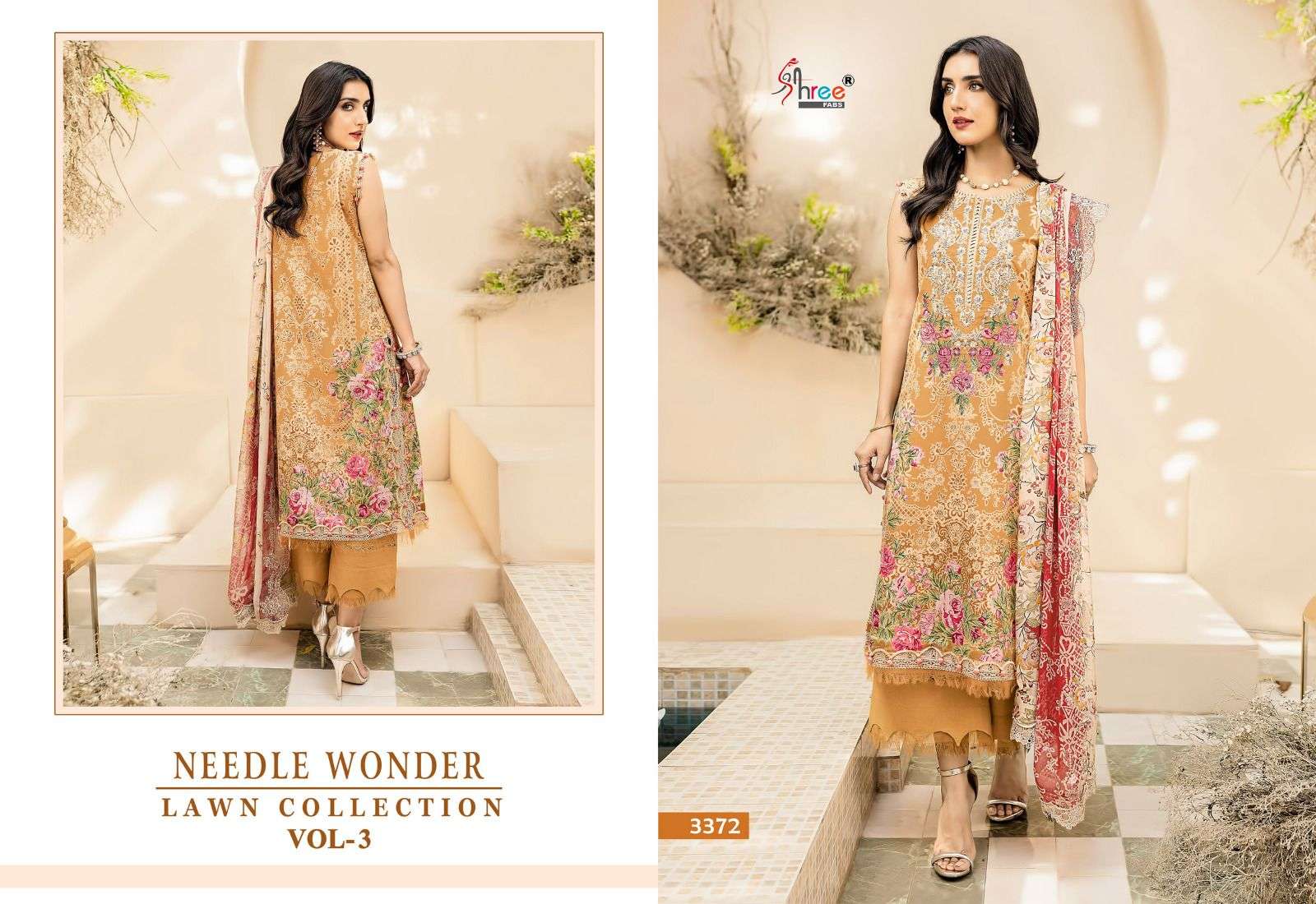SHREE FABS NEEDLE WONDER  LAWN COLLECTION VOL 3