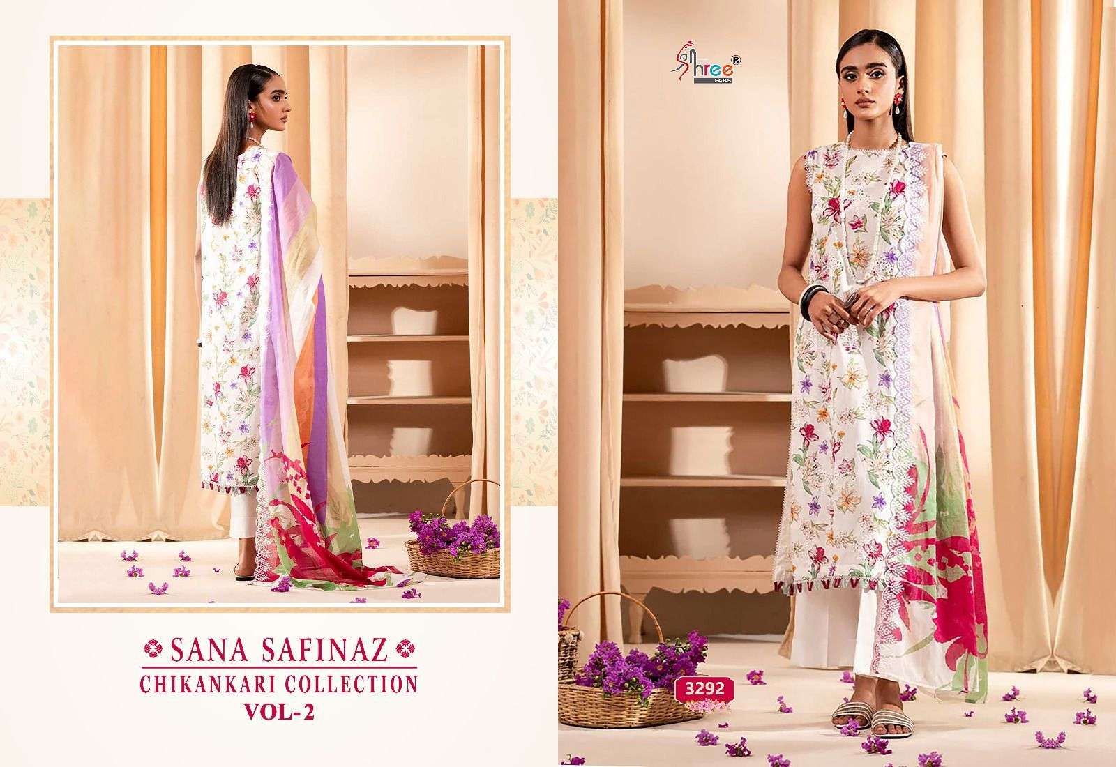 SHREE FABS SANA SAFINAZ CHIKANKARI COLLECTION VOL 2