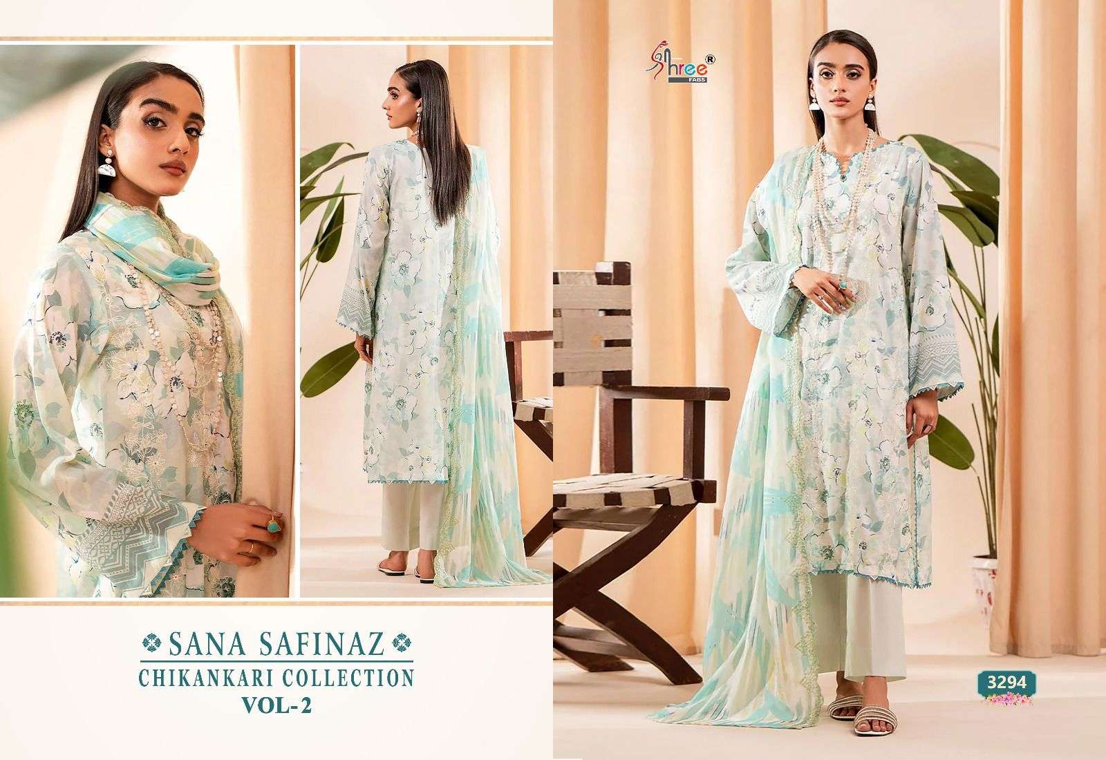 SHREE FABS SANA SAFINAZ CHIKANKARI COLLECTION VOL 2