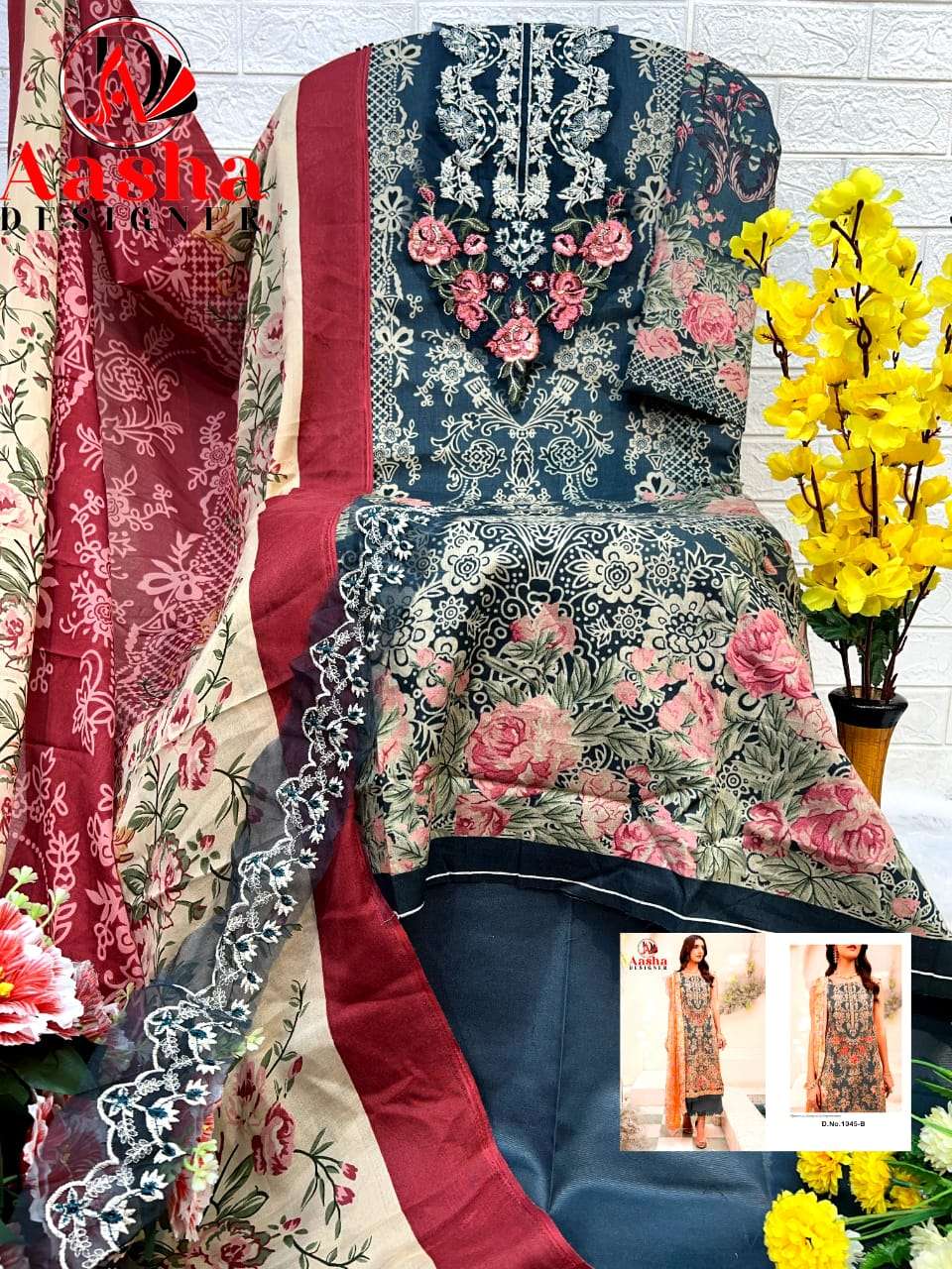 AASHA DESIGNER NEEDLE WONDER LAWN COLLECTION VOL 2