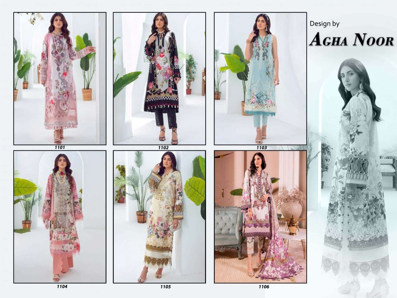AGHA NOOR LUXURY LAWN COLLECTION VOL 11 