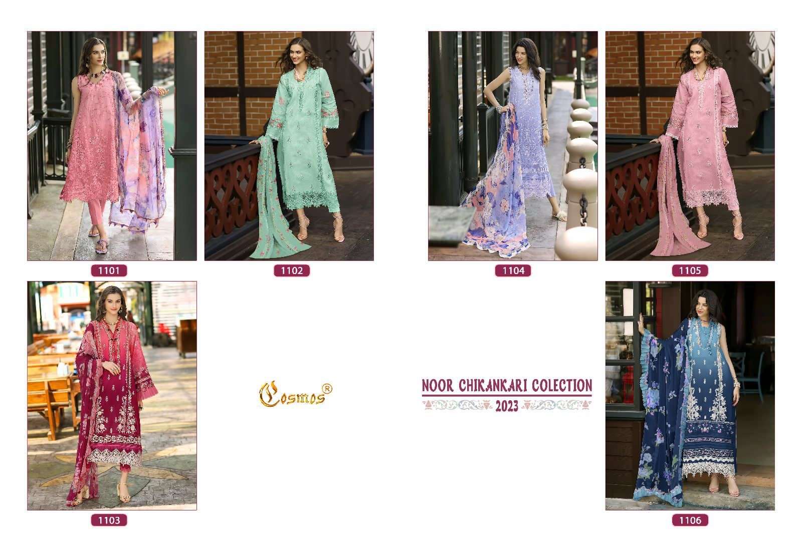COSMOS FASHION NOOR CHIKANKARI COLLECTION 