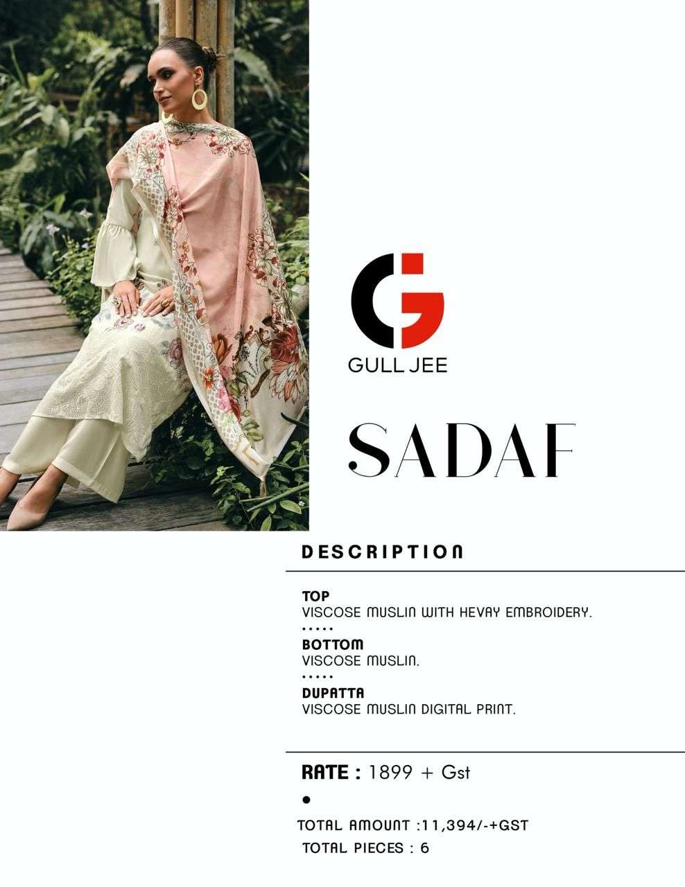 DEEPSY SUITS GULL JEE  SADAF 