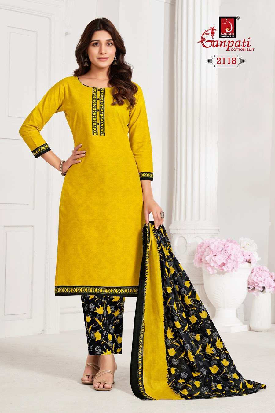 GANPATI JIGHYASHA VOL 21PANT STYLE DRES