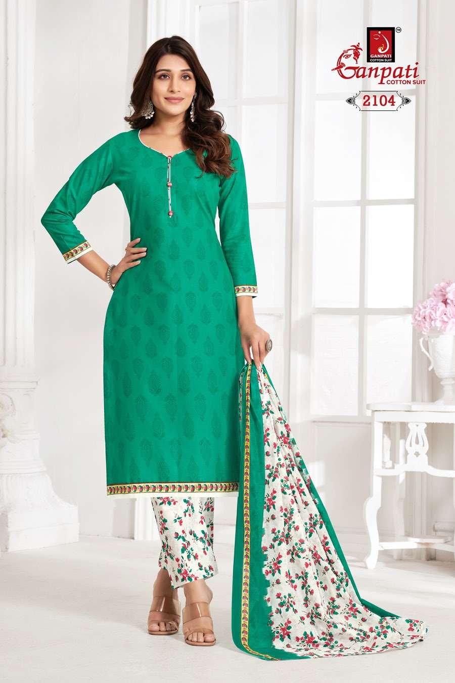 GANPATI JIGHYASHA VOL 21PANT STYLE DRES