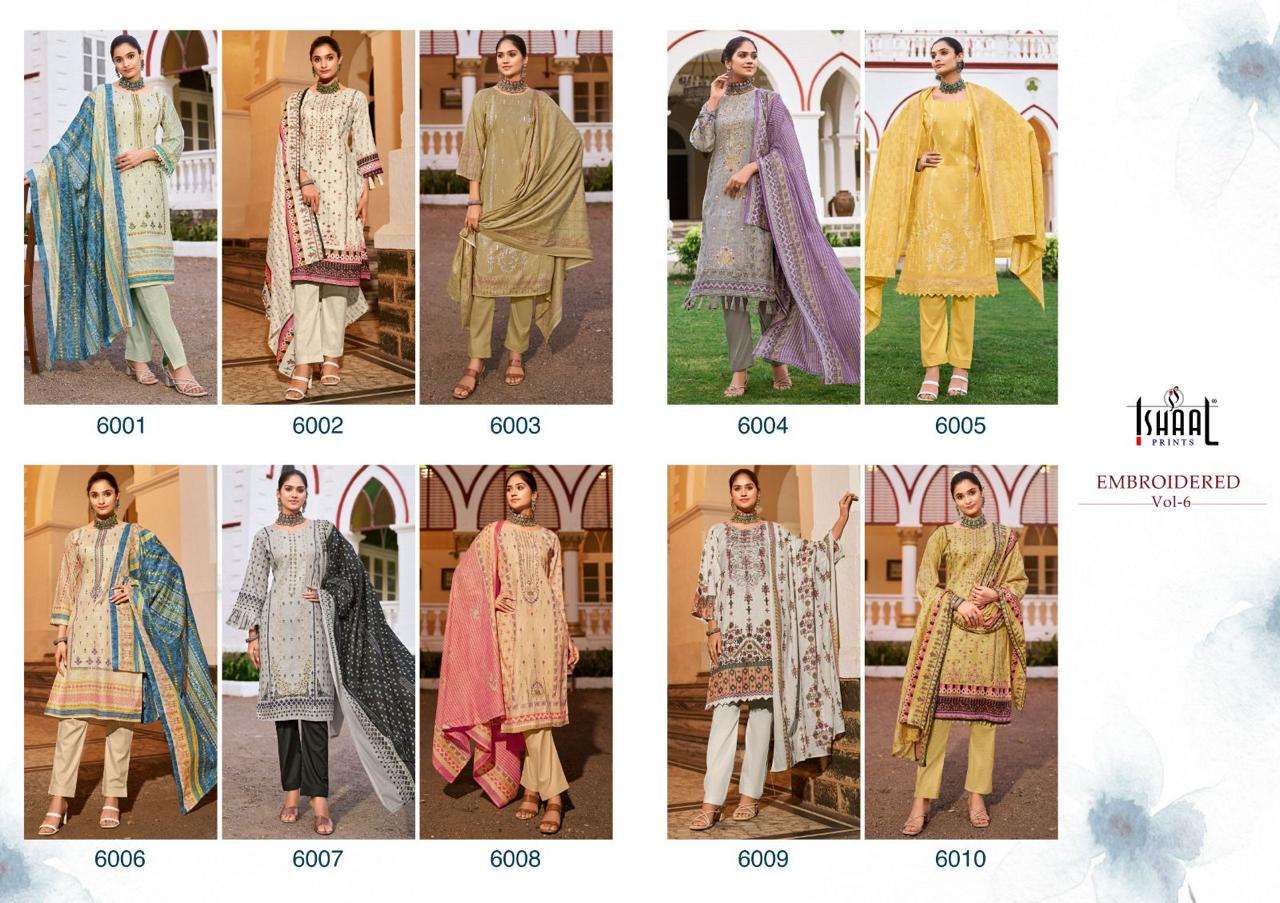 ISHAAL PRINTS EMBROIDERED VOL 6 