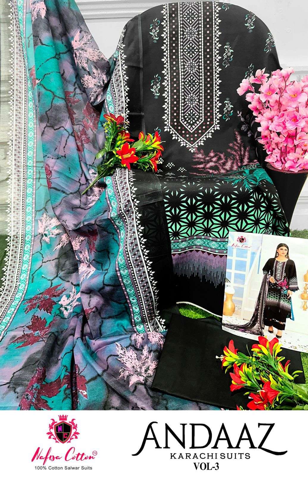 NAFISA COTTON ANDAAZ KARACHI SUITS VOL 3 