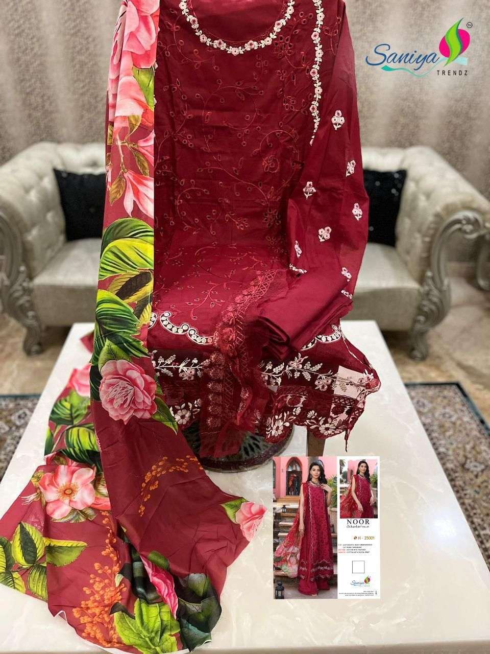 SANIYA TRENDZ NOOR CHIKANKARI VOL 25