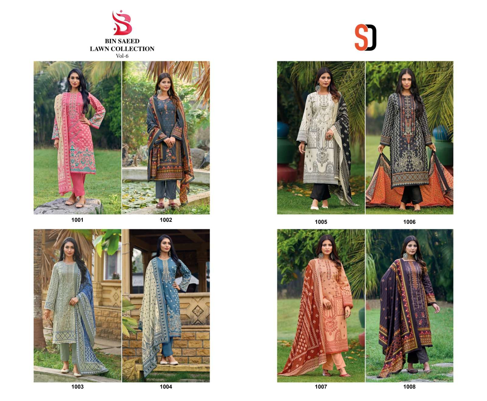 SHARADDHA DESIGNER BIN SAEED LAWN COLLECTION VOL 6