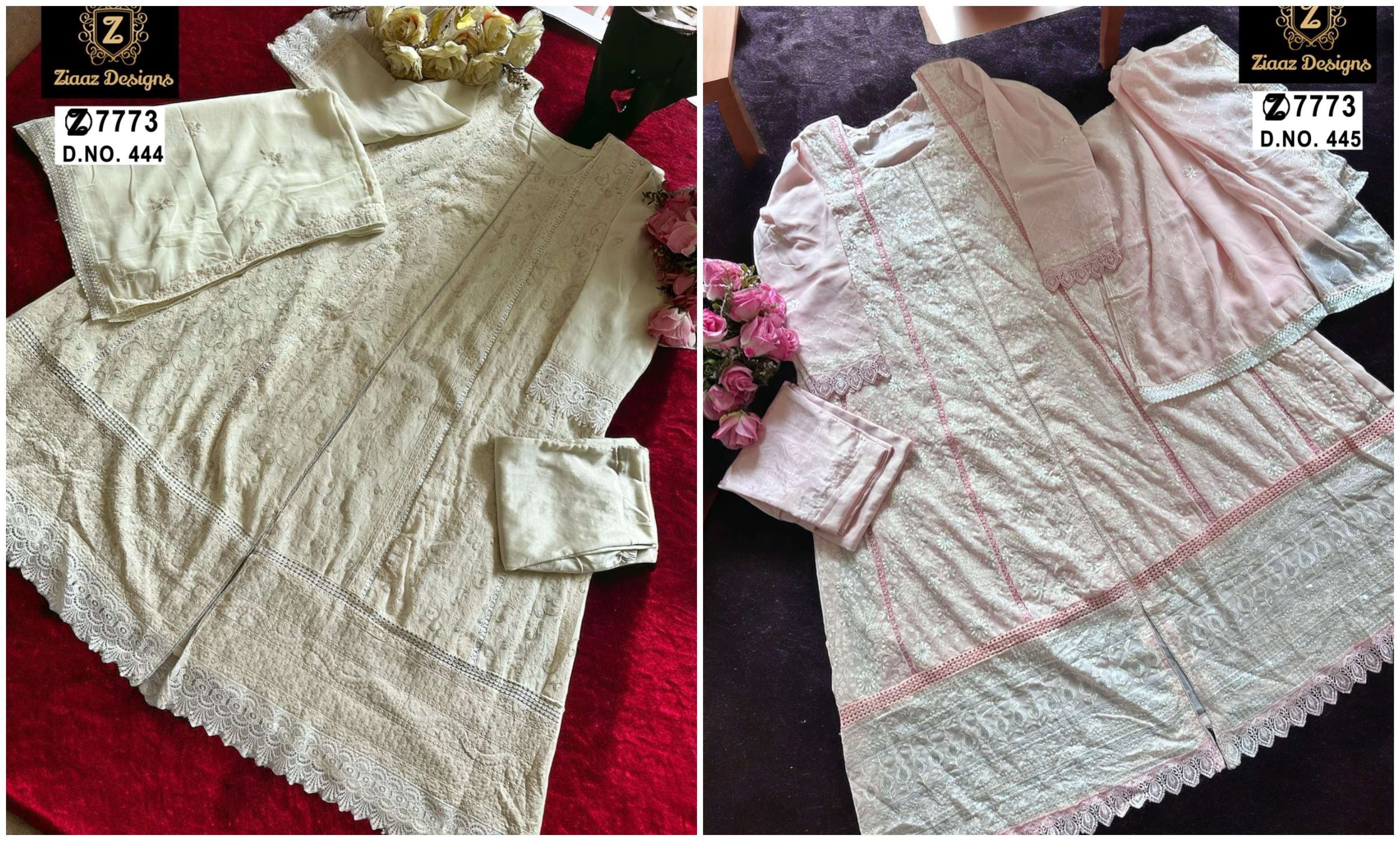 ZIAAZ DESIGNS CODE 444 AND 445