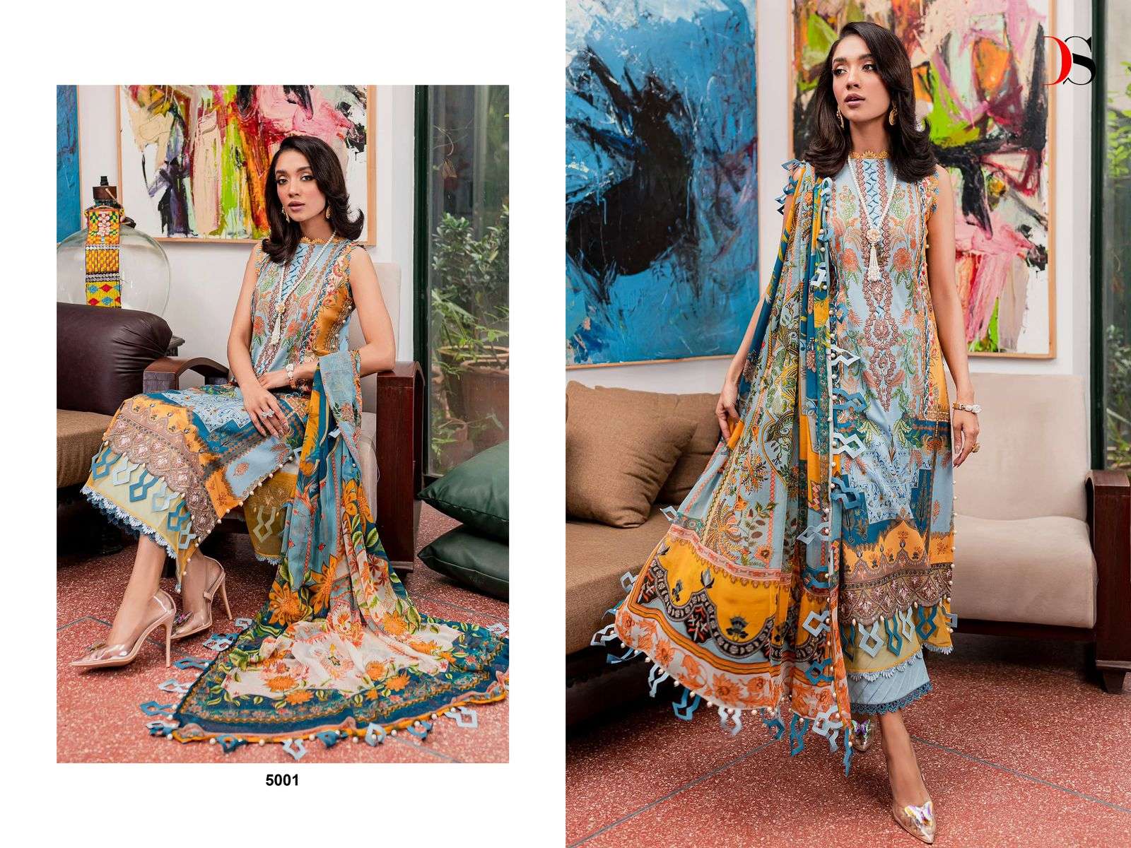 DEEPSY SUITS JADE BLISS LAWN 24 