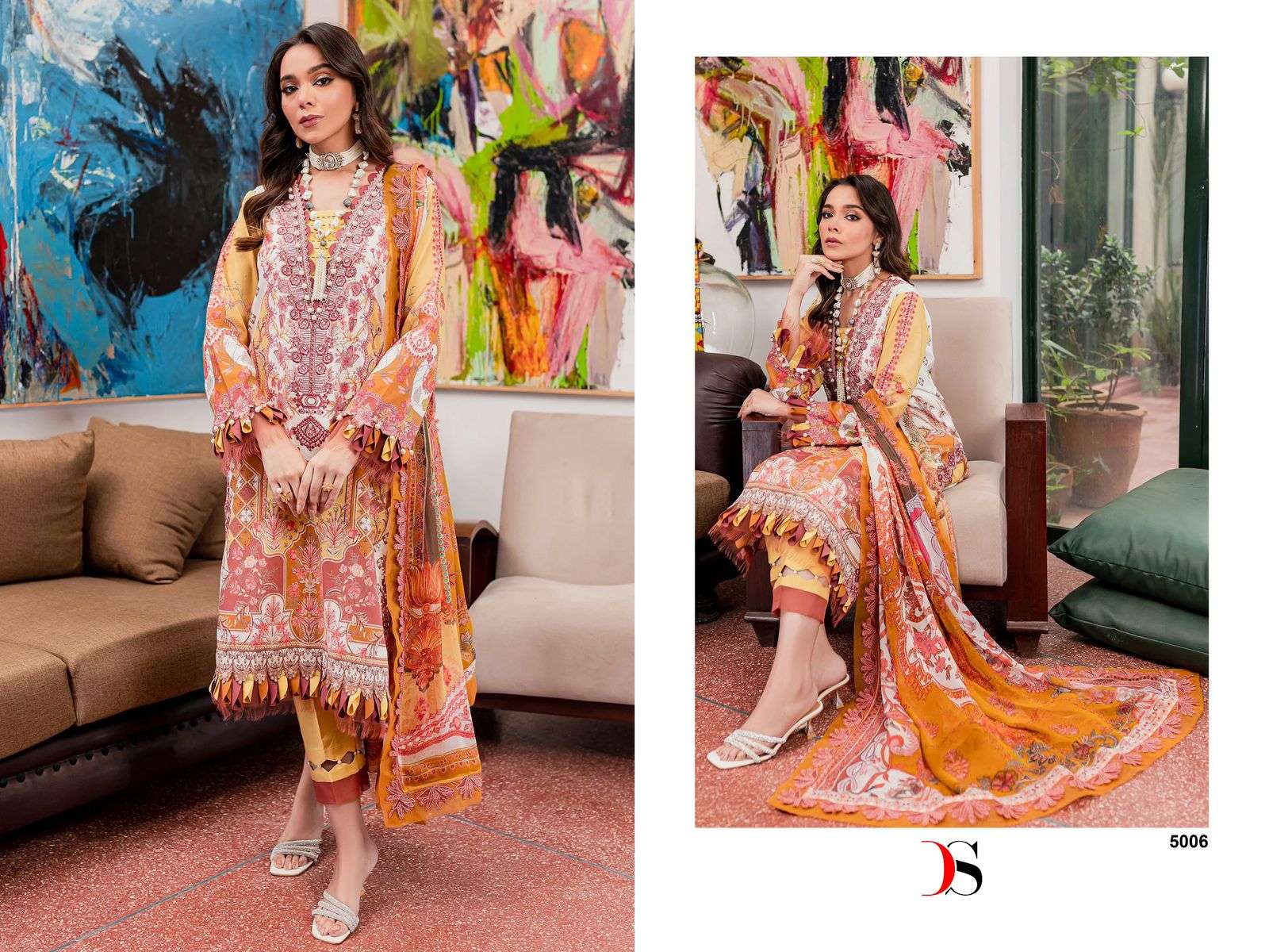 DEEPSY SUITS JADE BLISS LAWN 24 