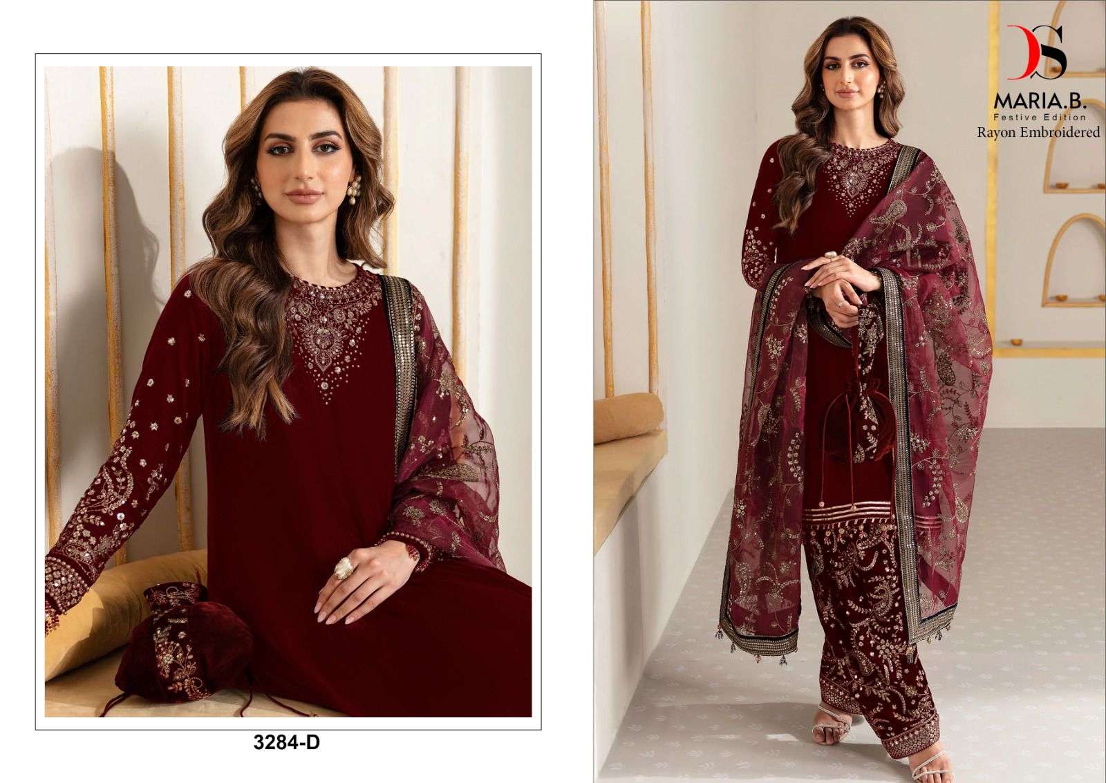 DEEPSY SUITS MARIA B FESTIVE EDITION RAYON EMBROIDERED 