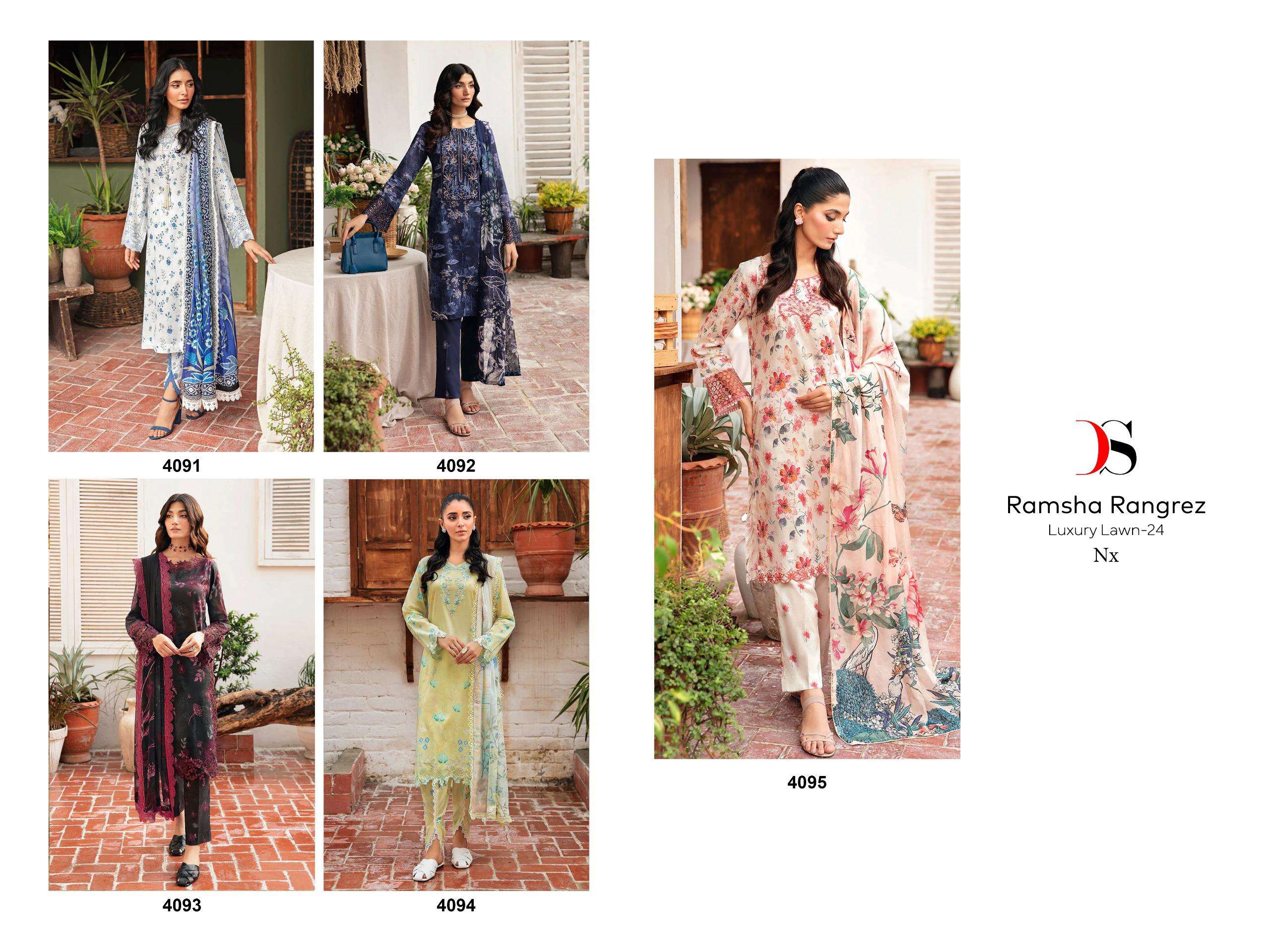 DEEPSY SUITS RAMSHA RANGREZ LUXURY LAWN 24 NX
