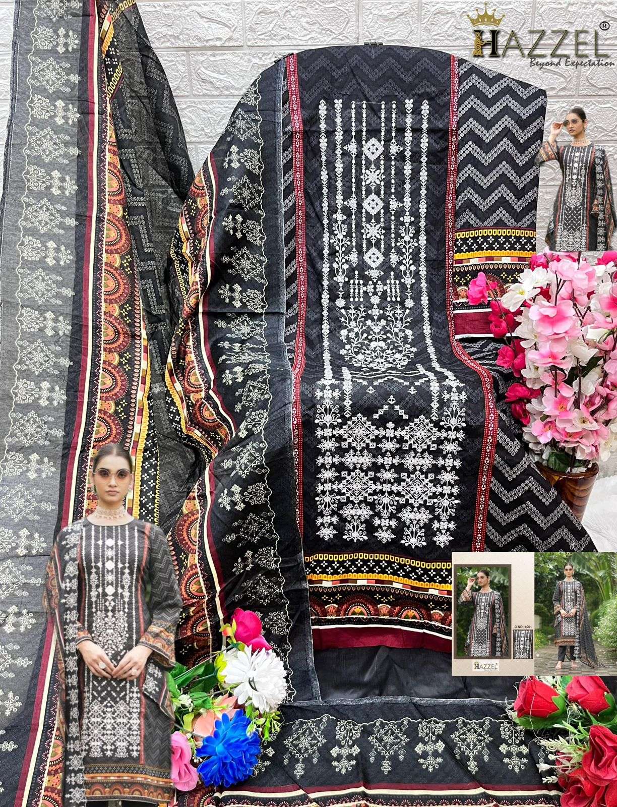 HAZEEL BIN SAEED LUXURY LAWN COLLECTION VOL 4 