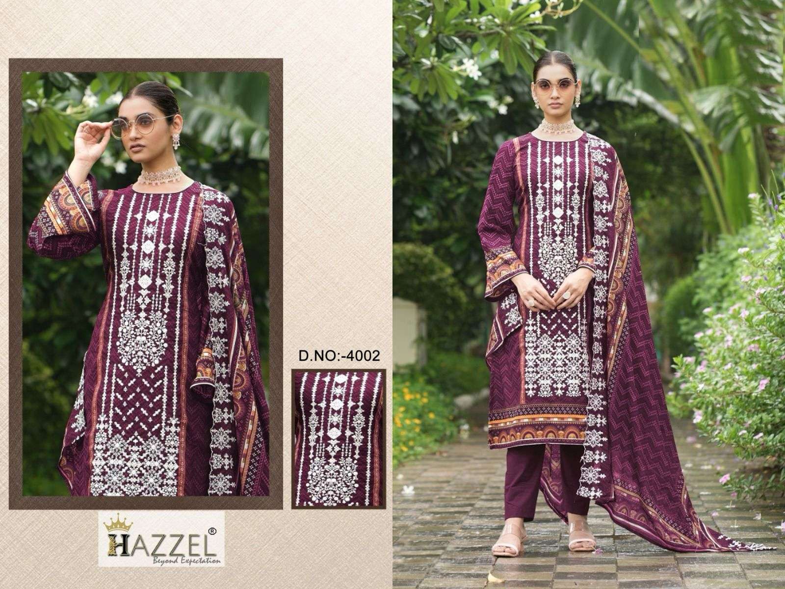 HAZEEL BIN SAEED LUXURY LAWN COLLECTION VOL 4 