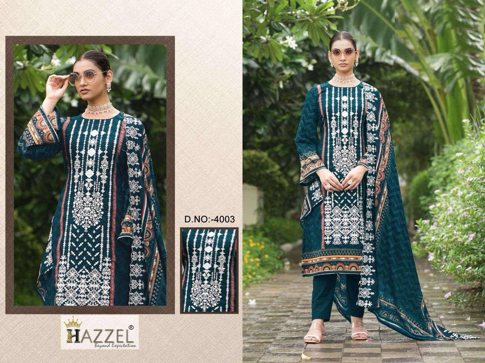 HAZEEL BIN SAEED LUXURY LAWN COLLECTION VOL 4 