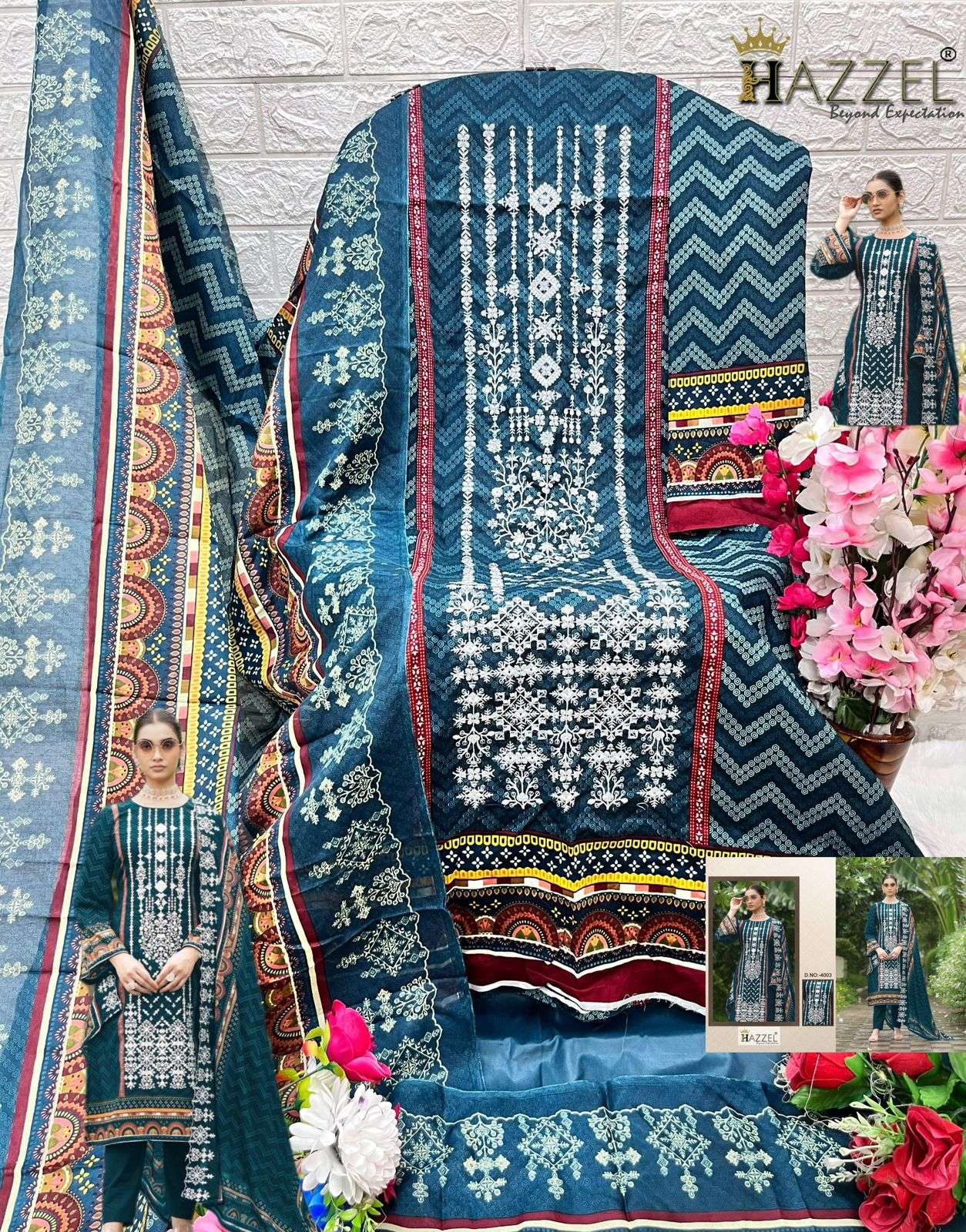 HAZEEL BIN SAEED LUXURY LAWN COLLECTION VOL 4 