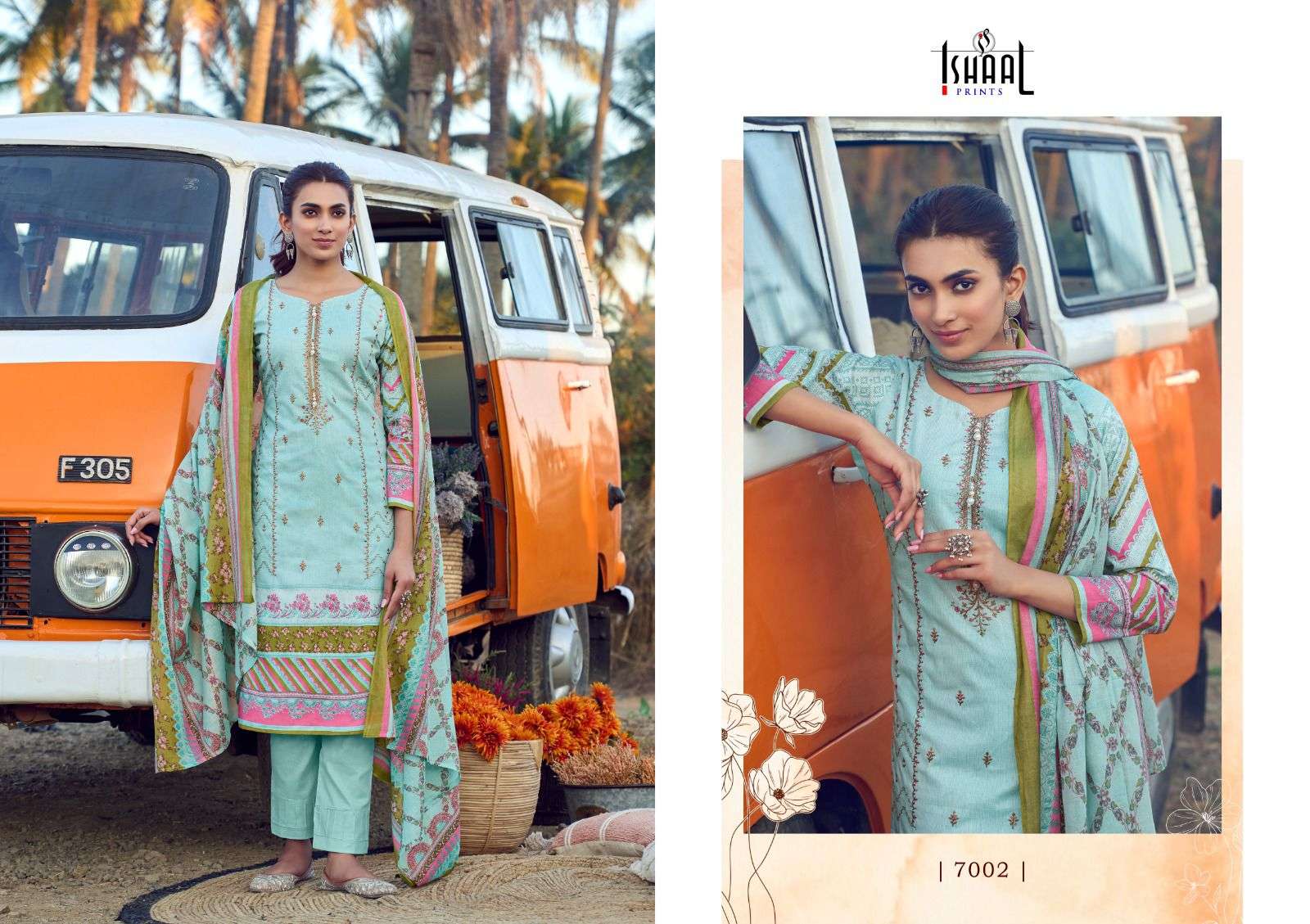 ISHAAL PRINTS EMBROIDERED VOL 7