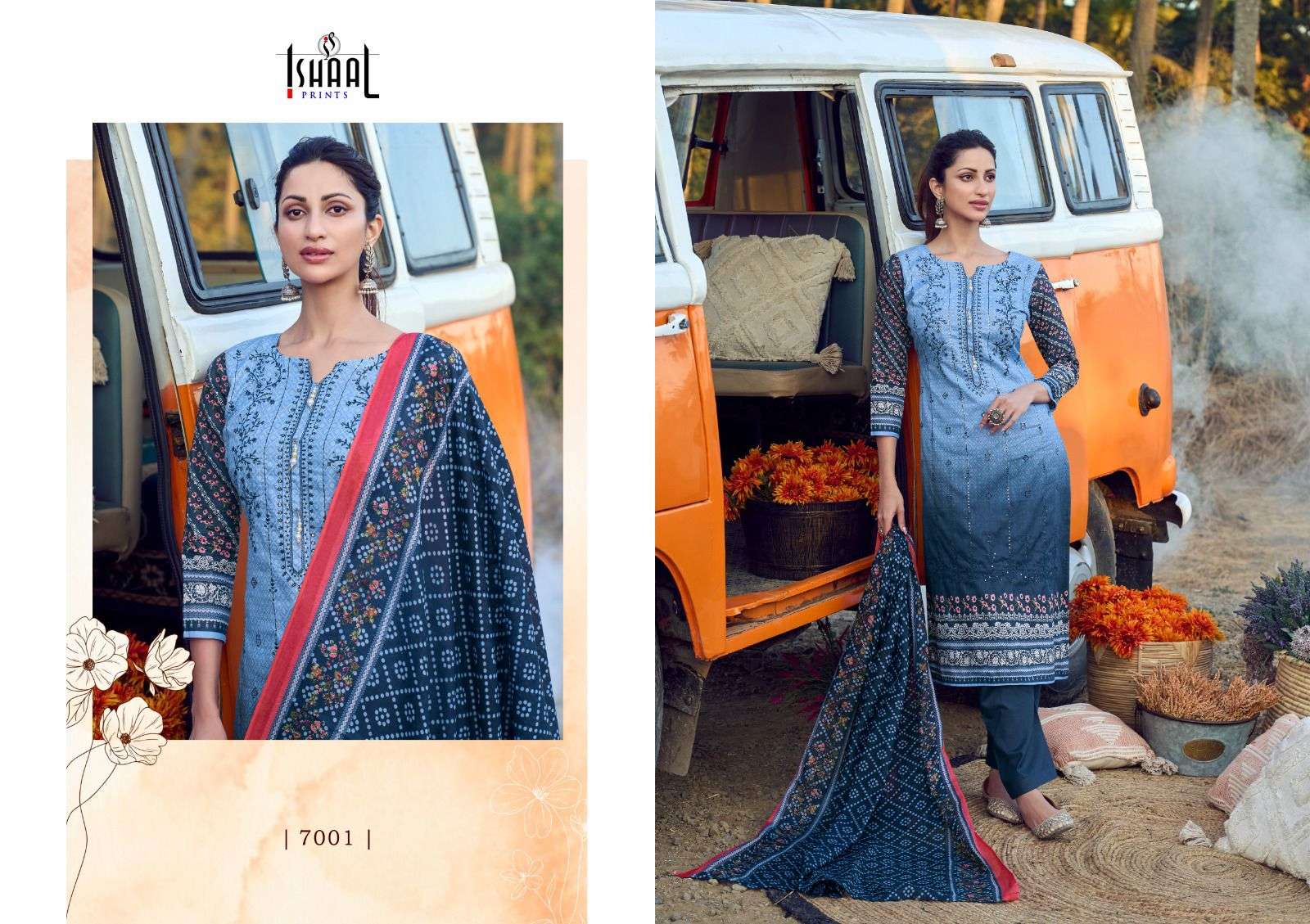 ISHAAL PRINTS EMBROIDERED VOL 7