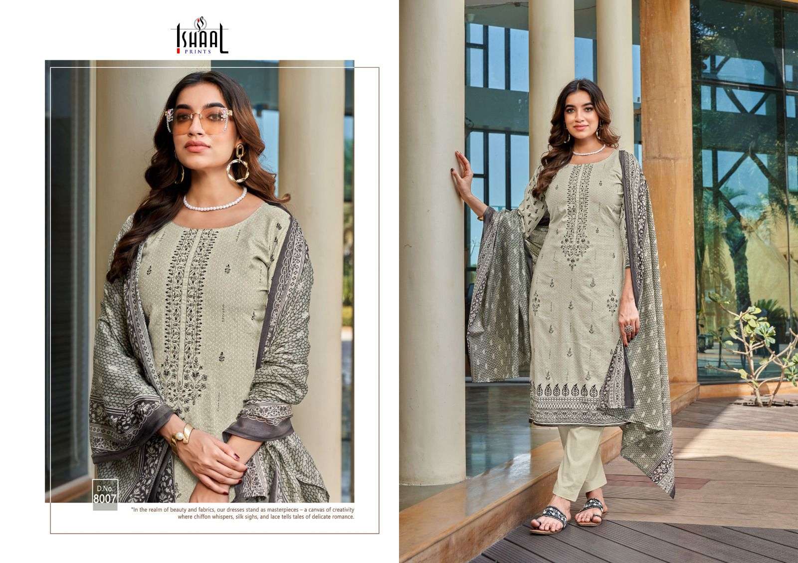ISHAAL PRINTS EMBROIDERED VOL 8 