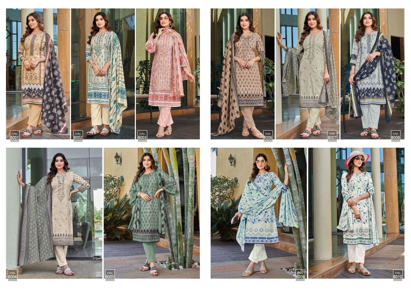 ISHAAL PRINTS EMBROIDERED VOL 8 