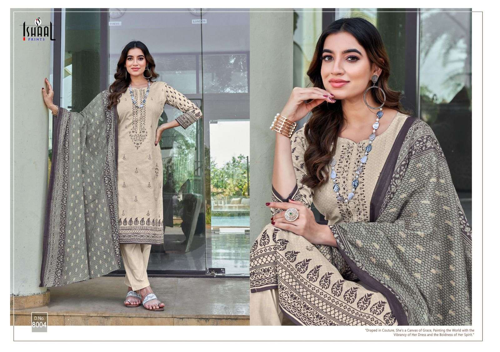 ISHAAL PRINTS EMBROIDERED VOL 8 