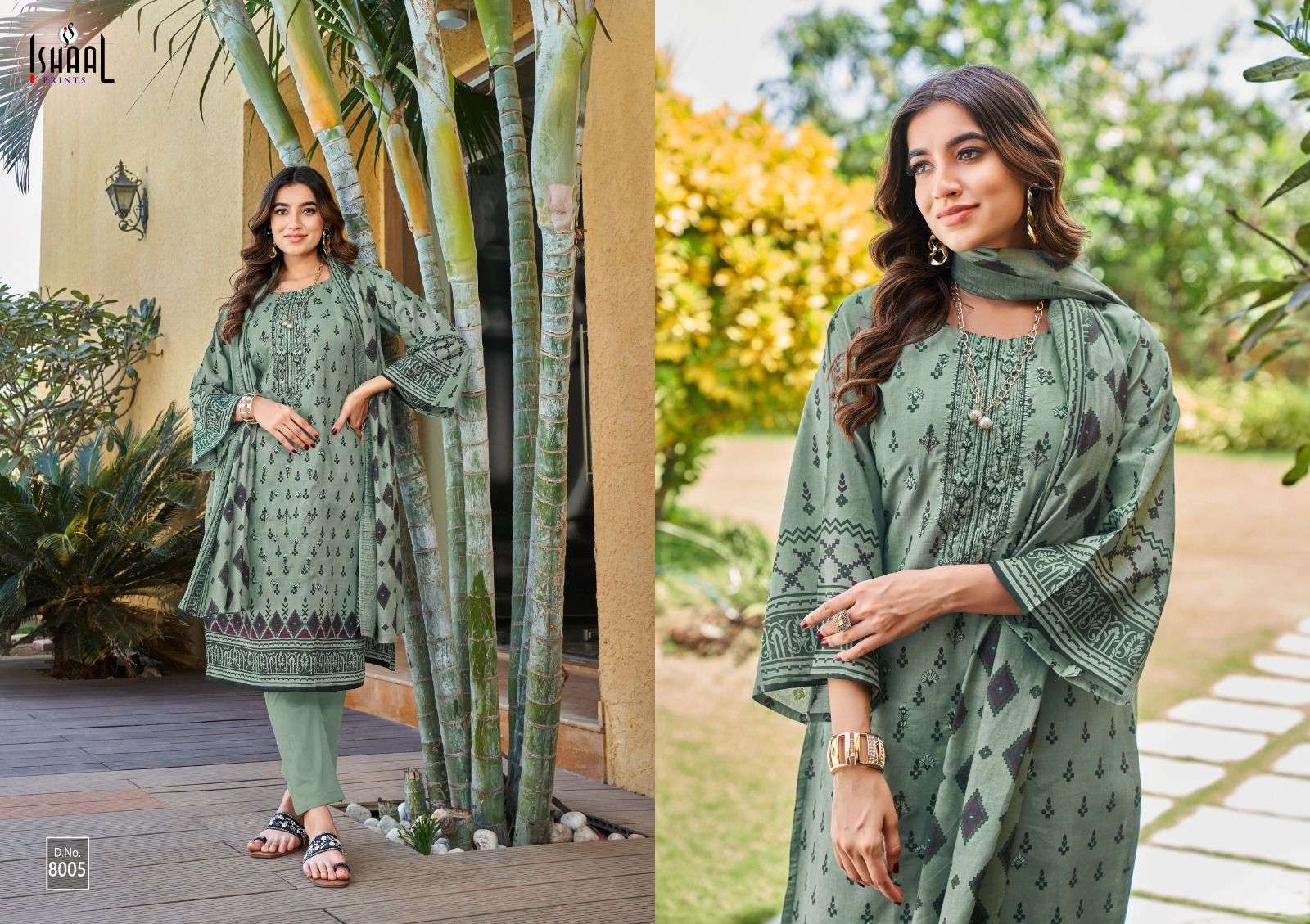 ISHAAL PRINTS EMBROIDERED VOL 8 