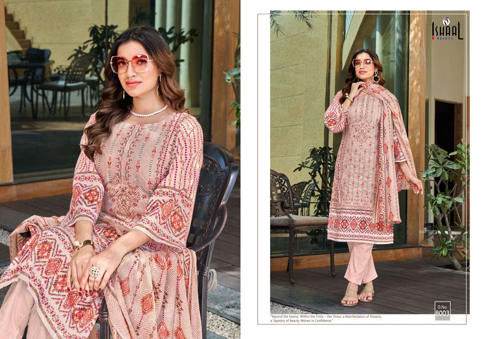 ISHAAL PRINTS EMBROIDERED VOL 8 