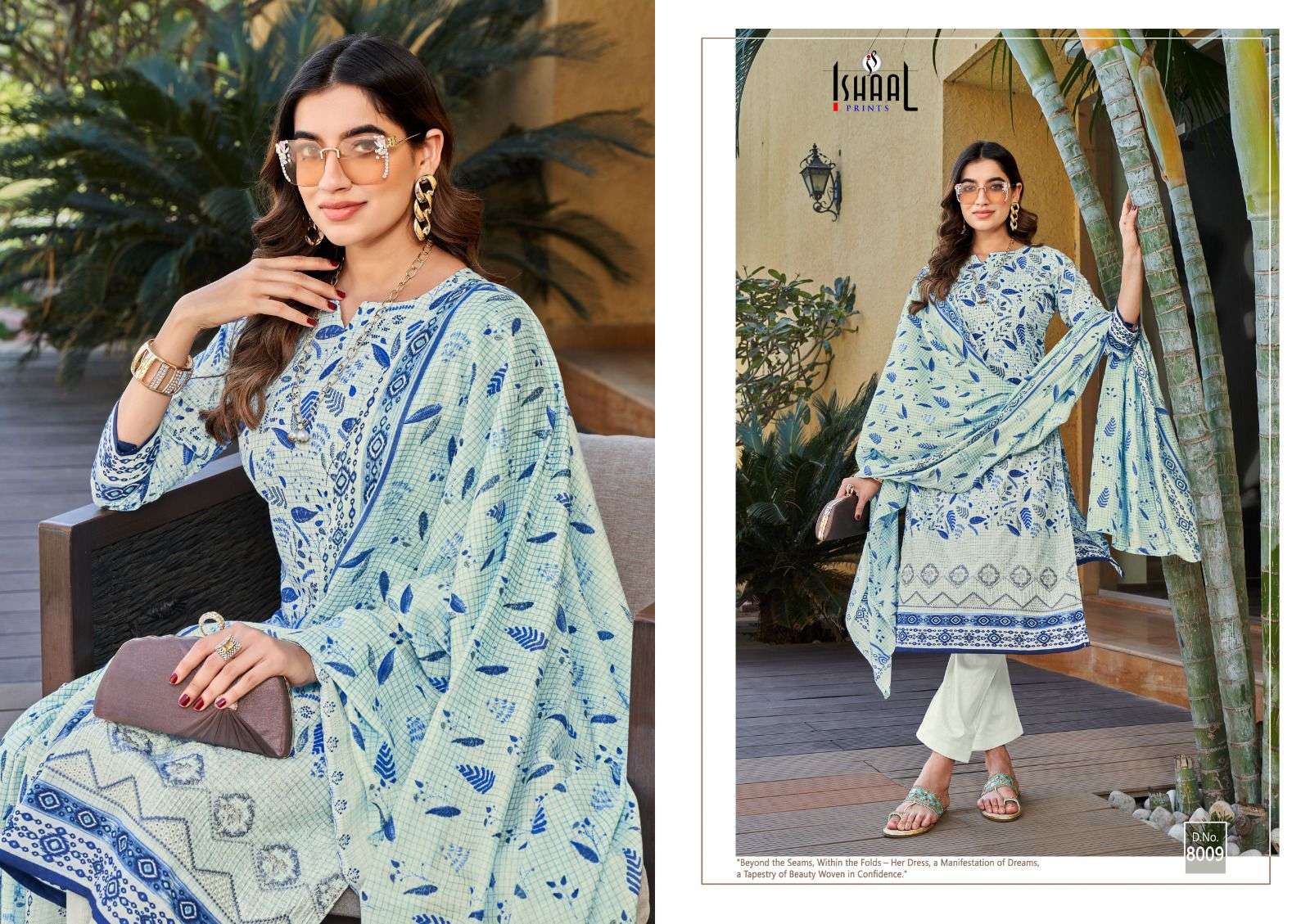 ISHAAL PRINTS EMBROIDERED VOL 8 