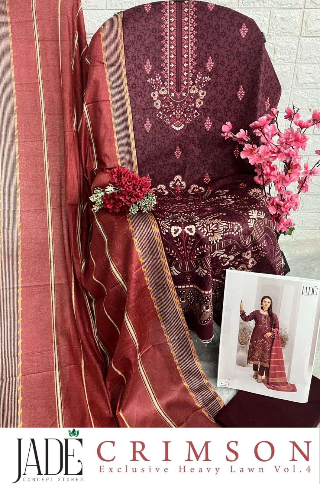 JADE CRIMSON EXCLUSIVE HEAVY LAWN COLLECTION VOL 4 