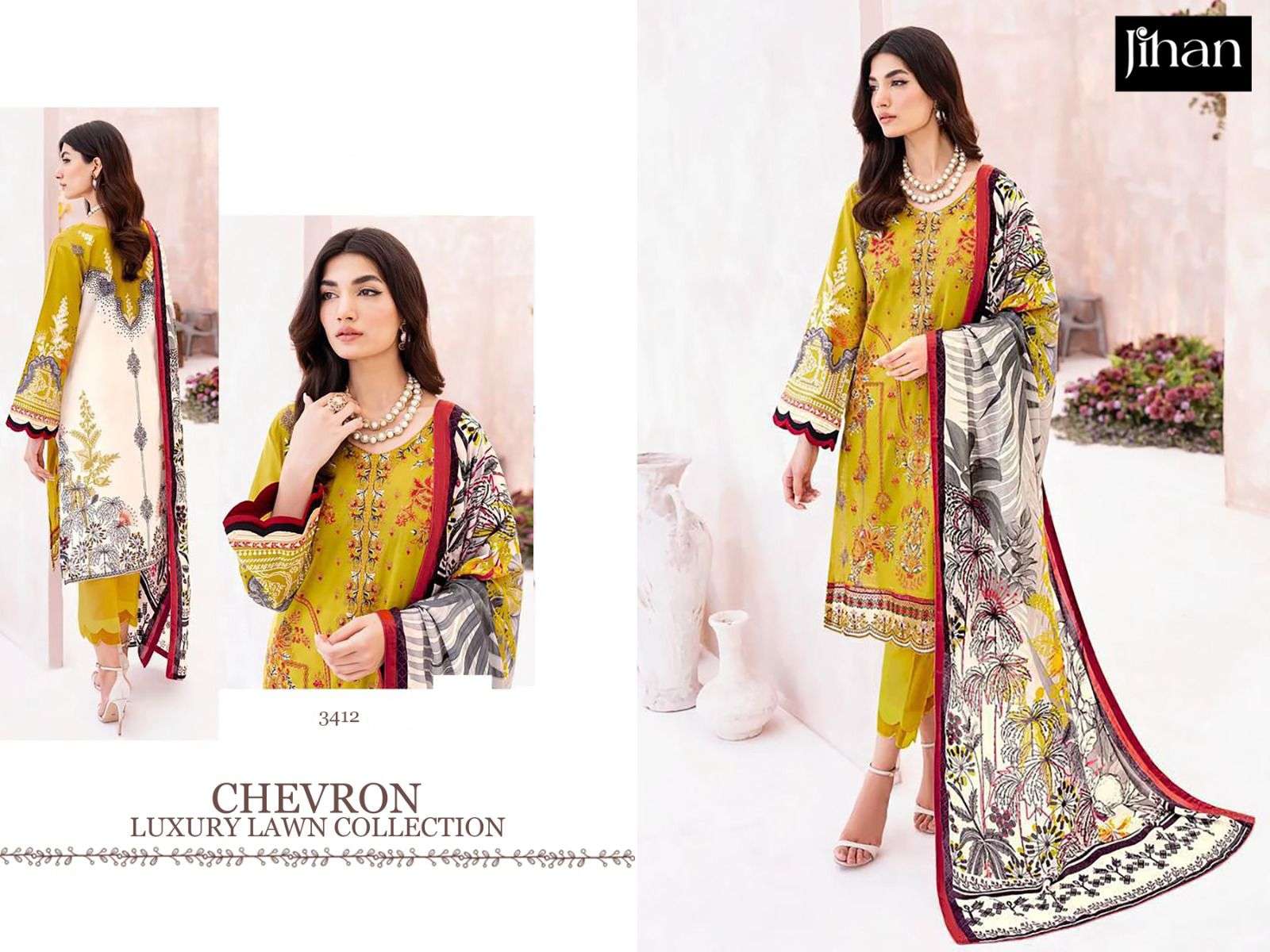 JIHAN CHEVRON LUXURY LAWN COLLECTION VOL 2