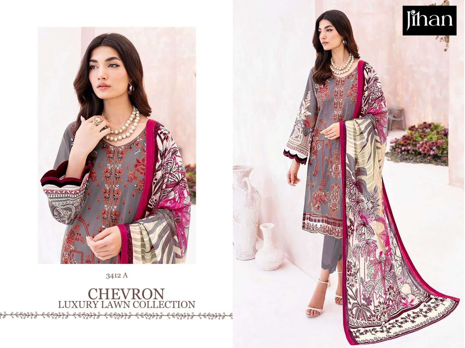 JIHAN CHEVRON LUXURY LAWN COLLECTION VOL 2