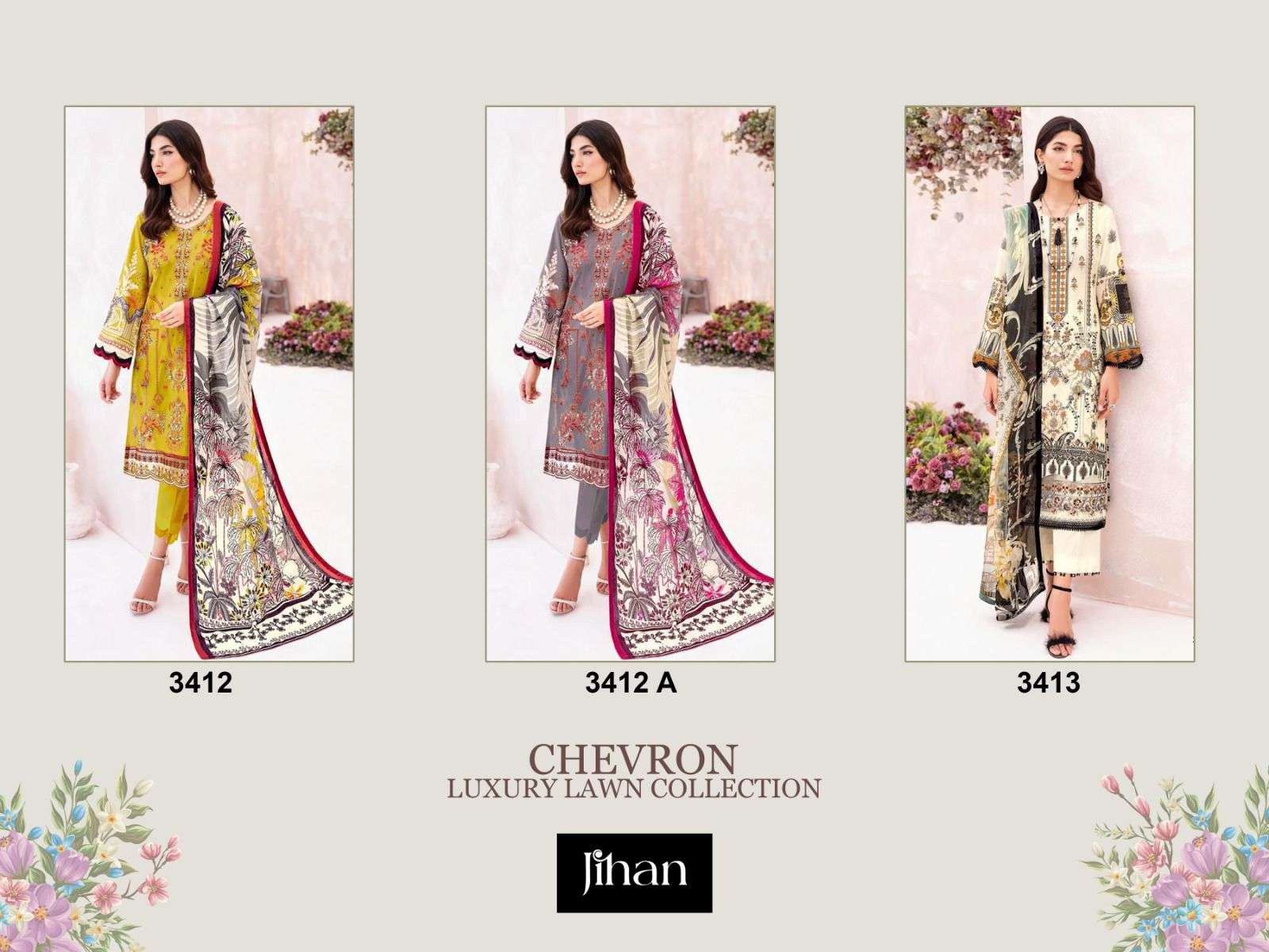 JIHAN CHEVRON LUXURY LAWN COLLECTION VOL 2