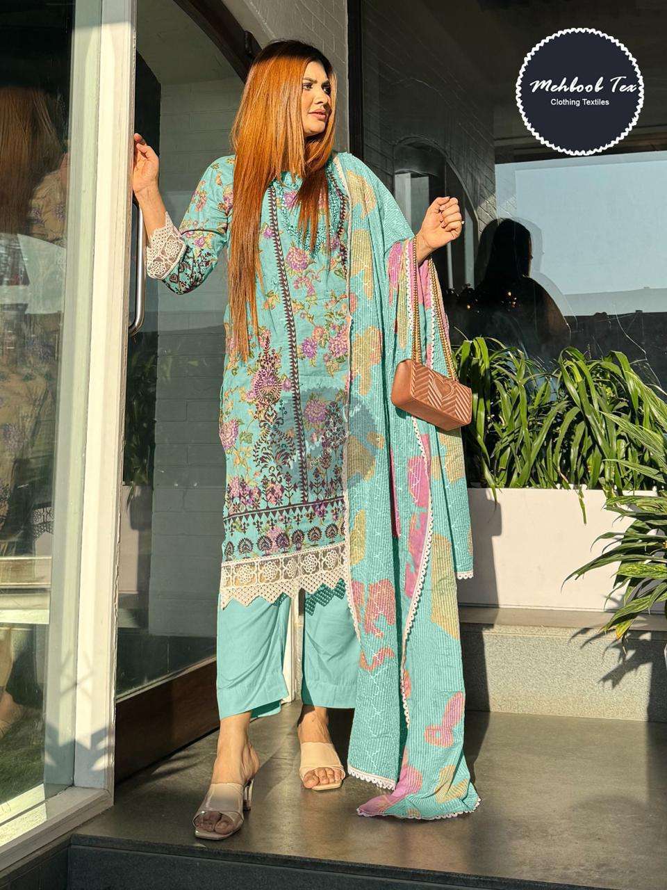 MEHBOOB TEX CORD SET SAHNAZ EMBROIDERED COLLECTION VOL 1
