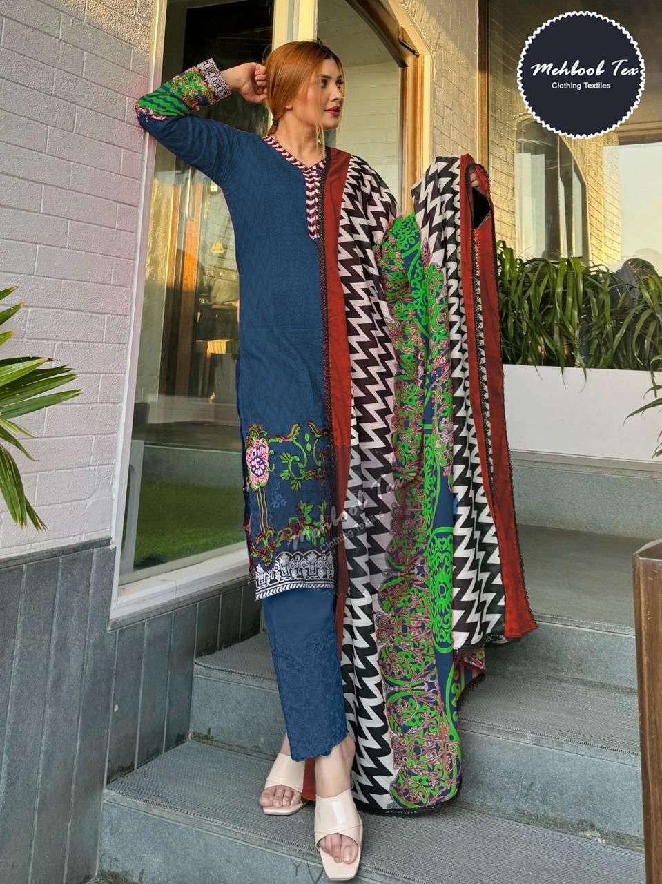 MEHBOOB TEX MARIA B RED ROSE D NO 1272 D & E 